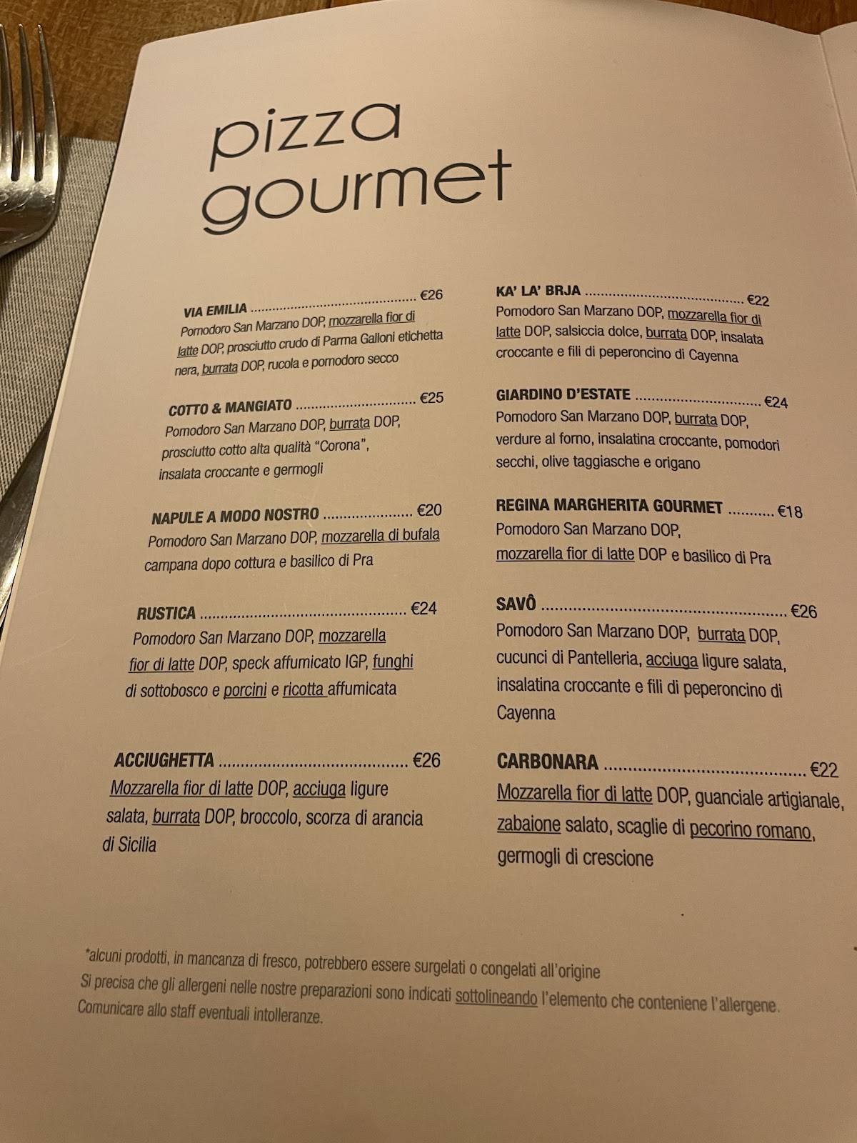 Menu di Savô 