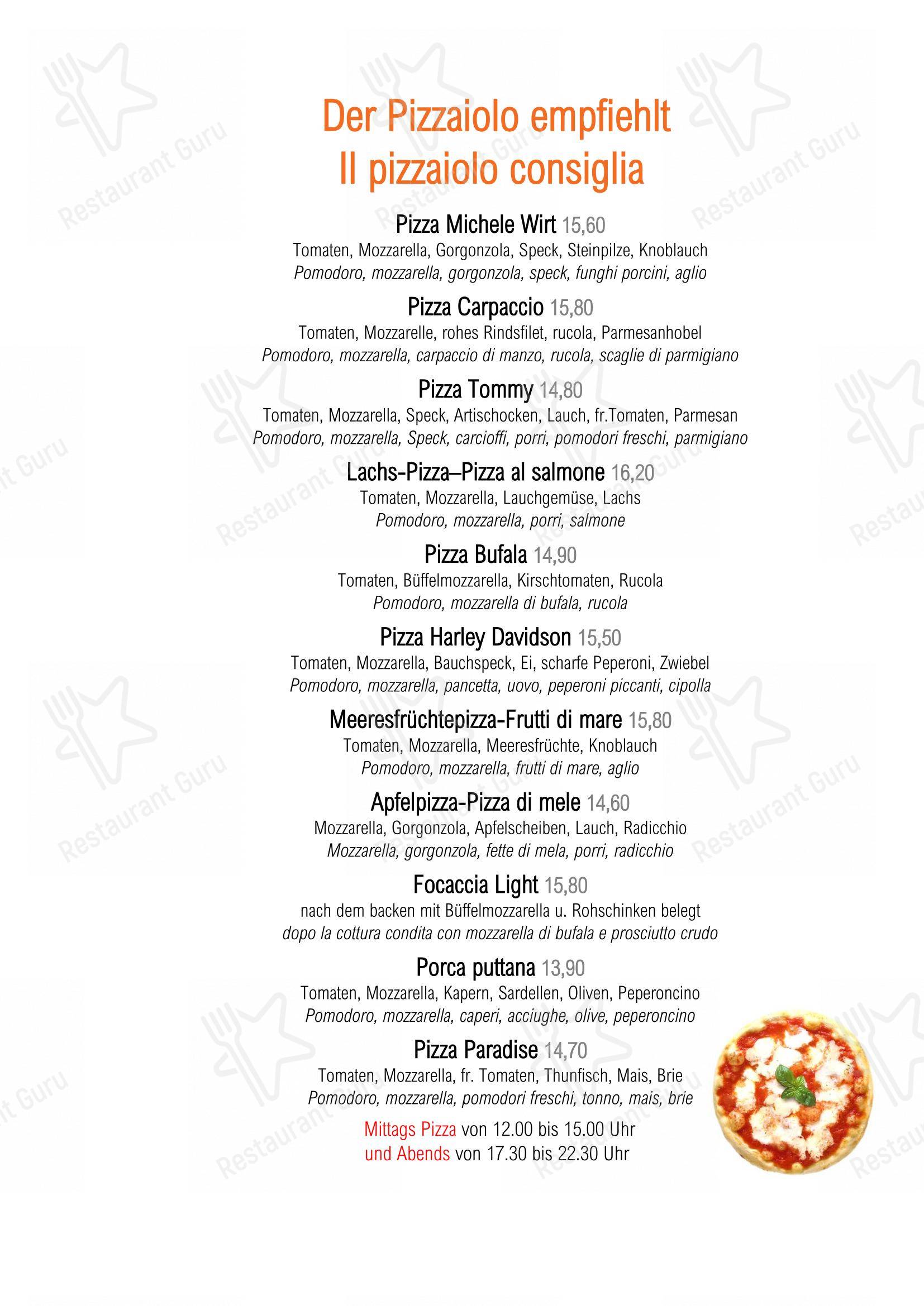 Schennerhof in Scena - Menu