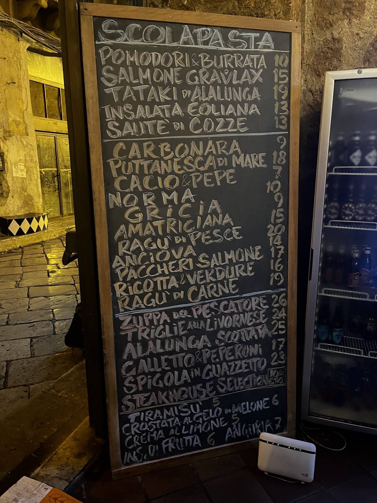 Menu di Scolapasta 