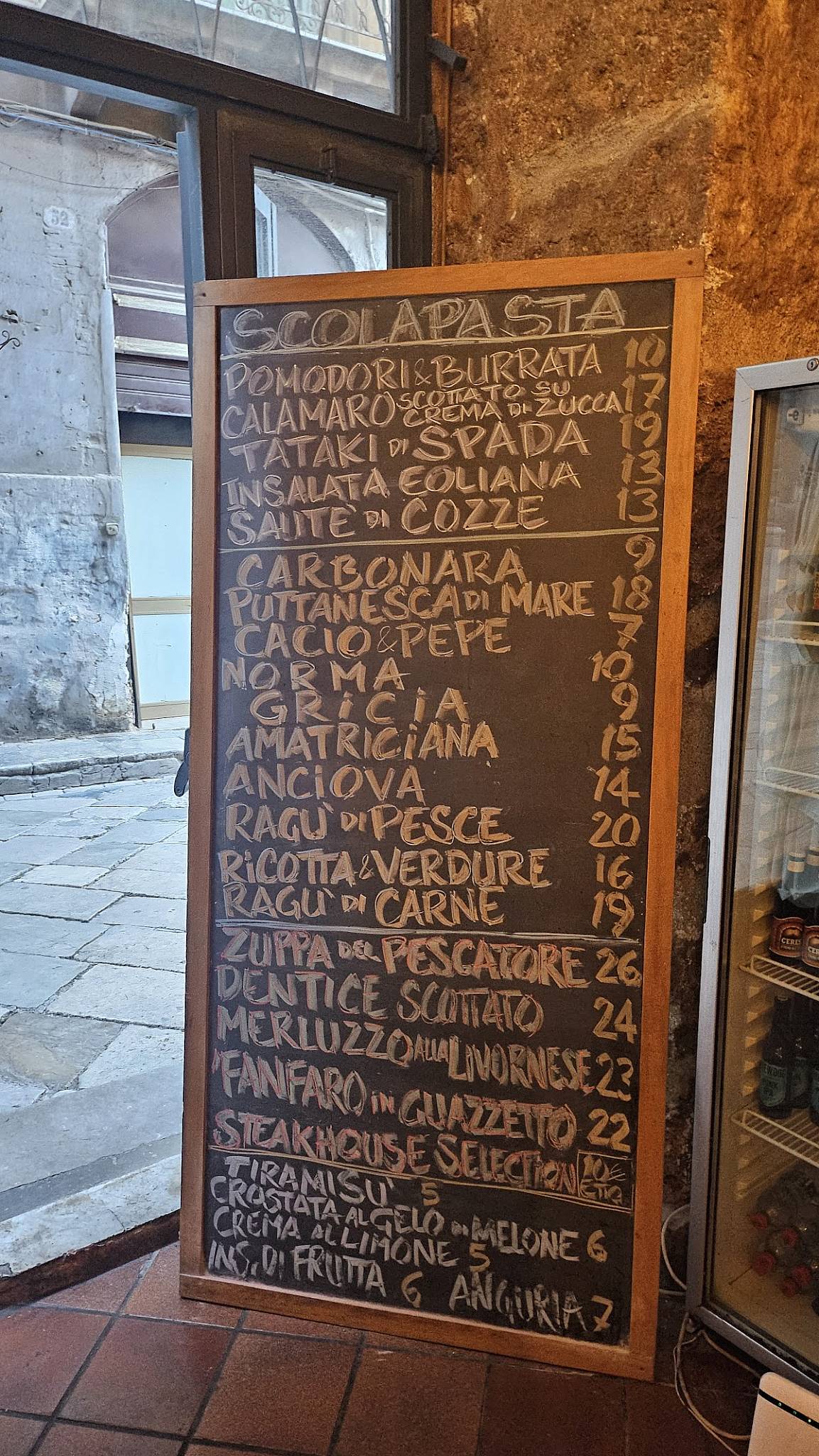 Menu di Scolapasta 