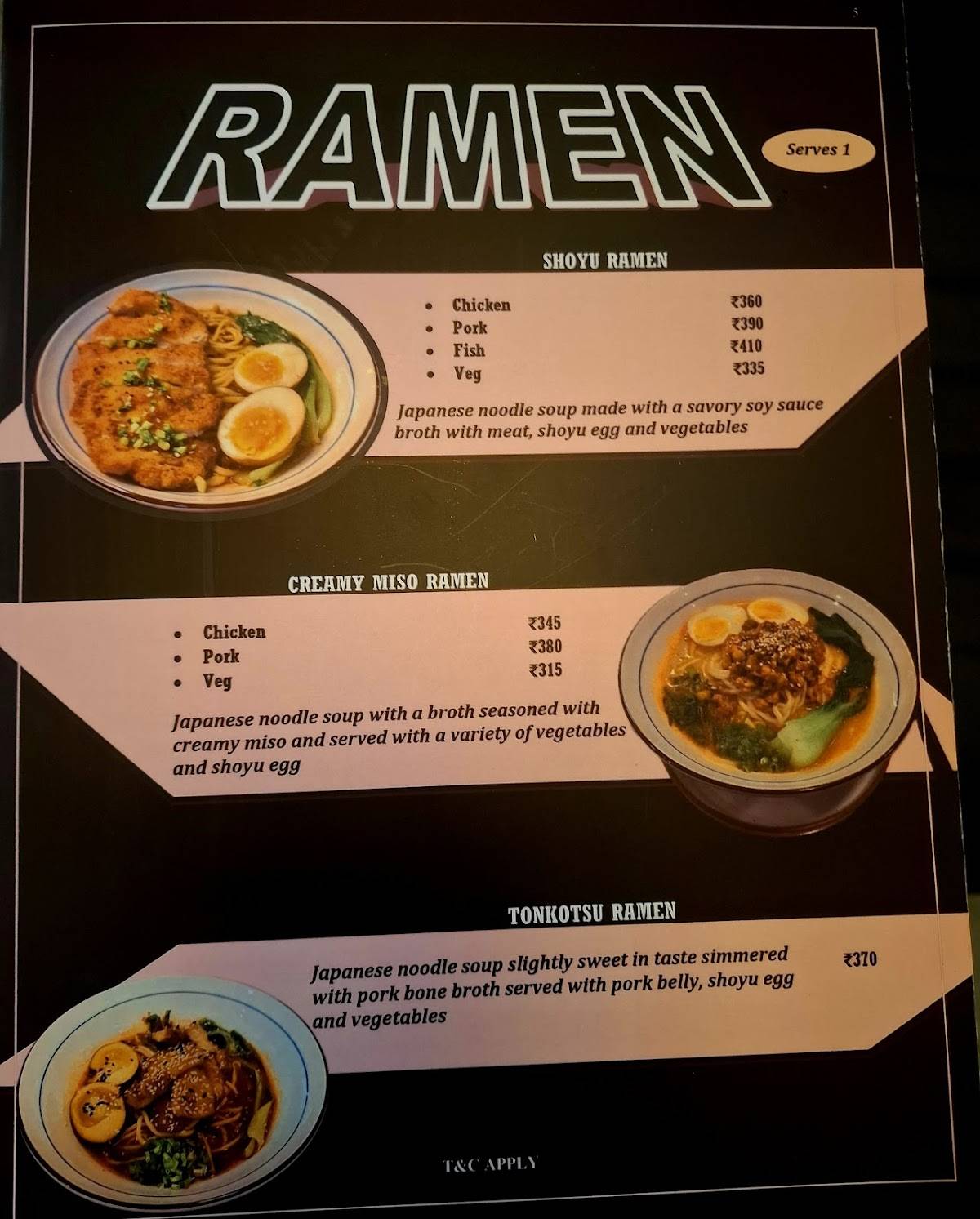 Scoody menu