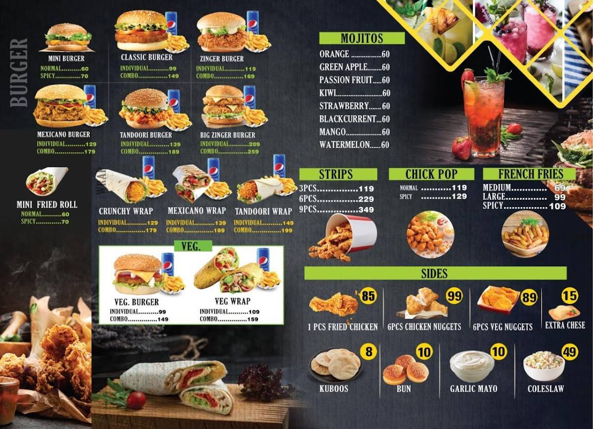 Secret Spice Fried Chicken. menu