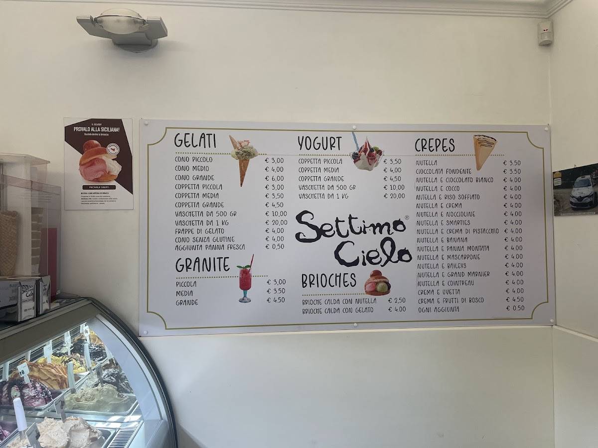 Menu di Settimo Cielo 