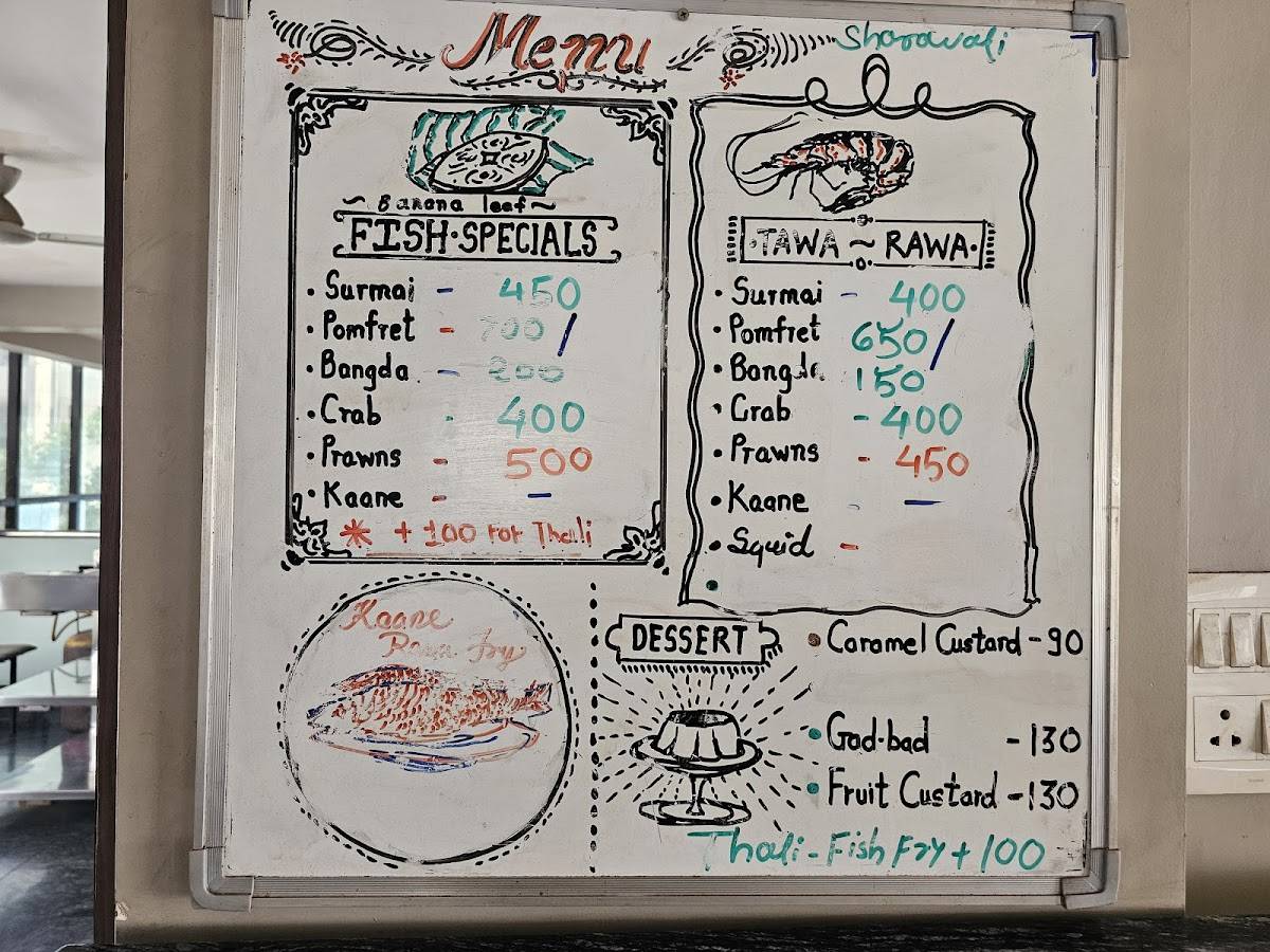 Sharawati -The taste of Karavali menu
