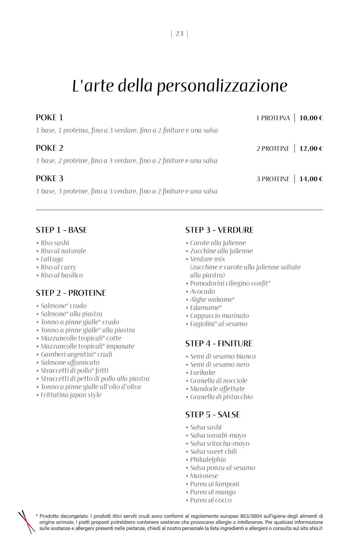 Menu di Shi's 