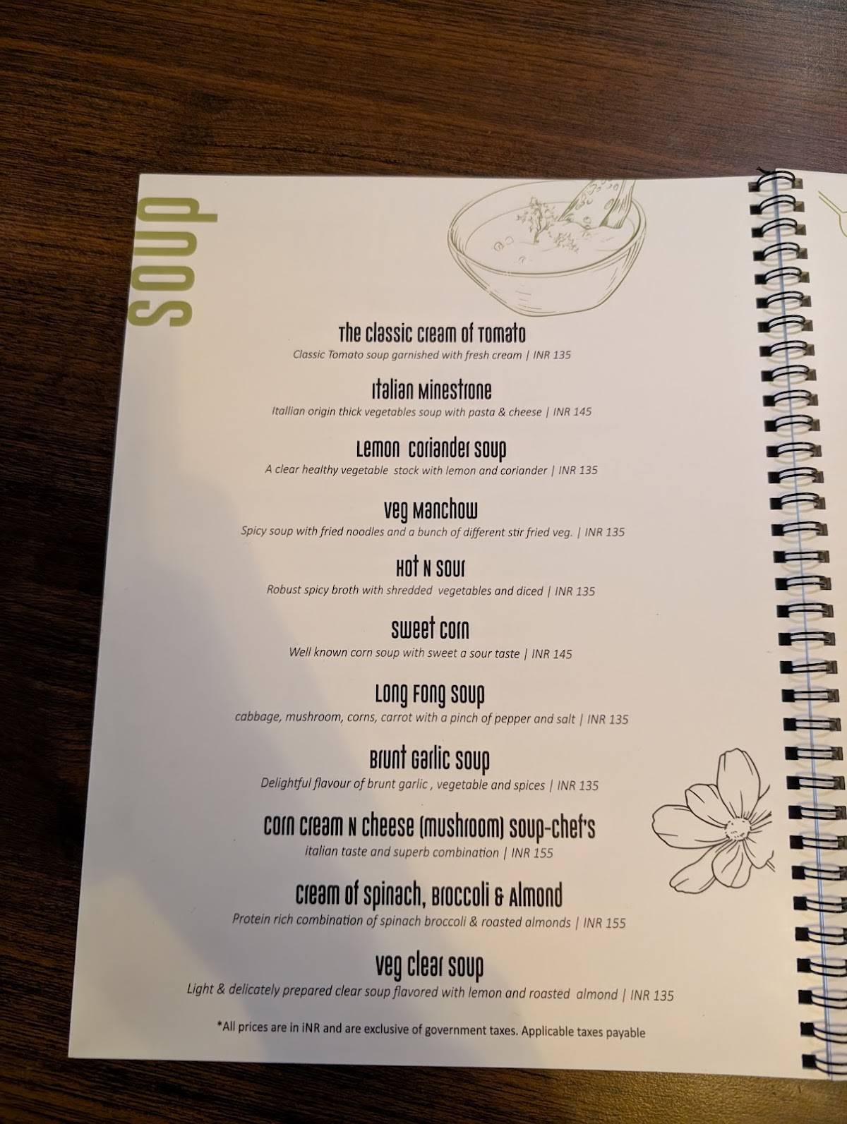 Forest Deck menu