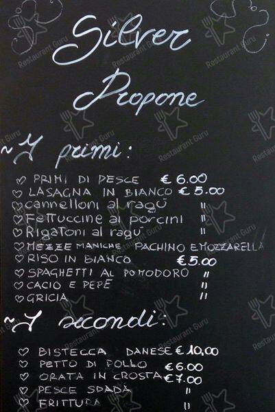 Menu di Silver Caffè 