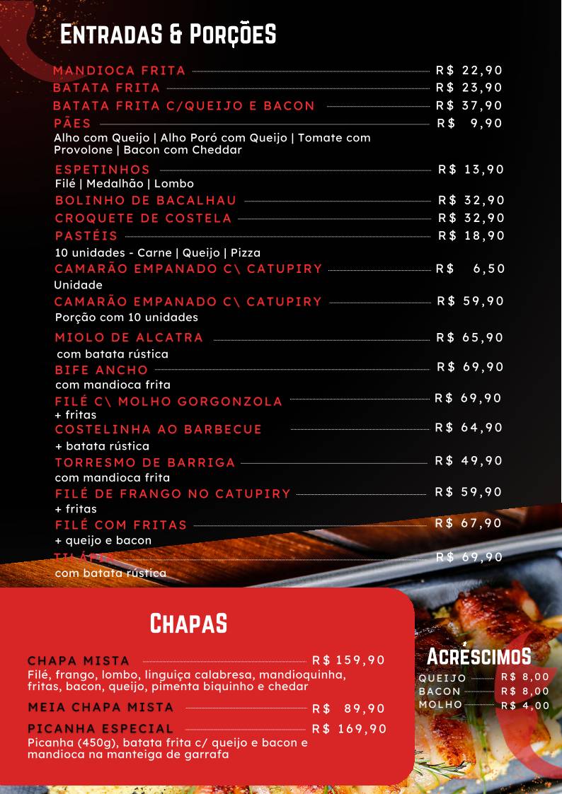 Siri Bar cardápio