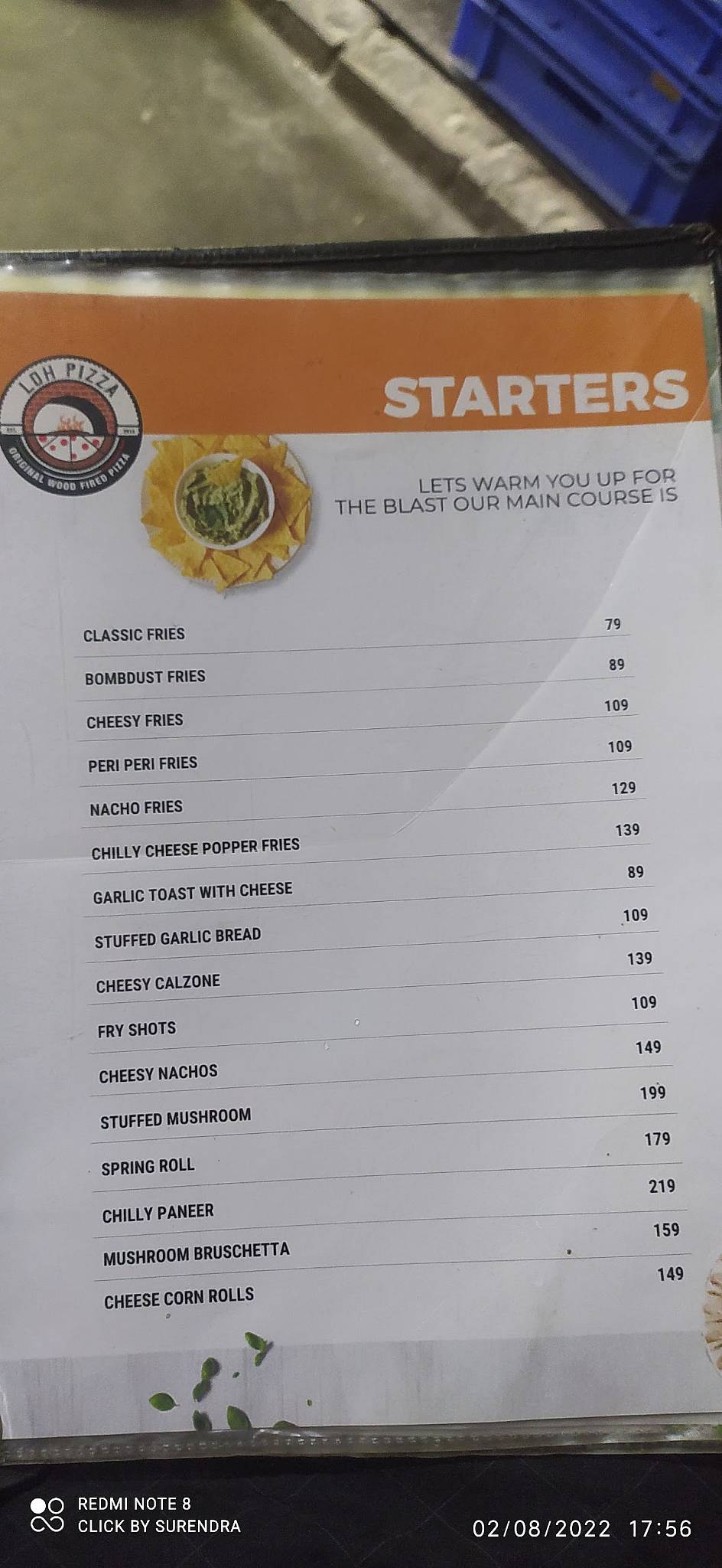 LOH PIZZA SIRSA menu