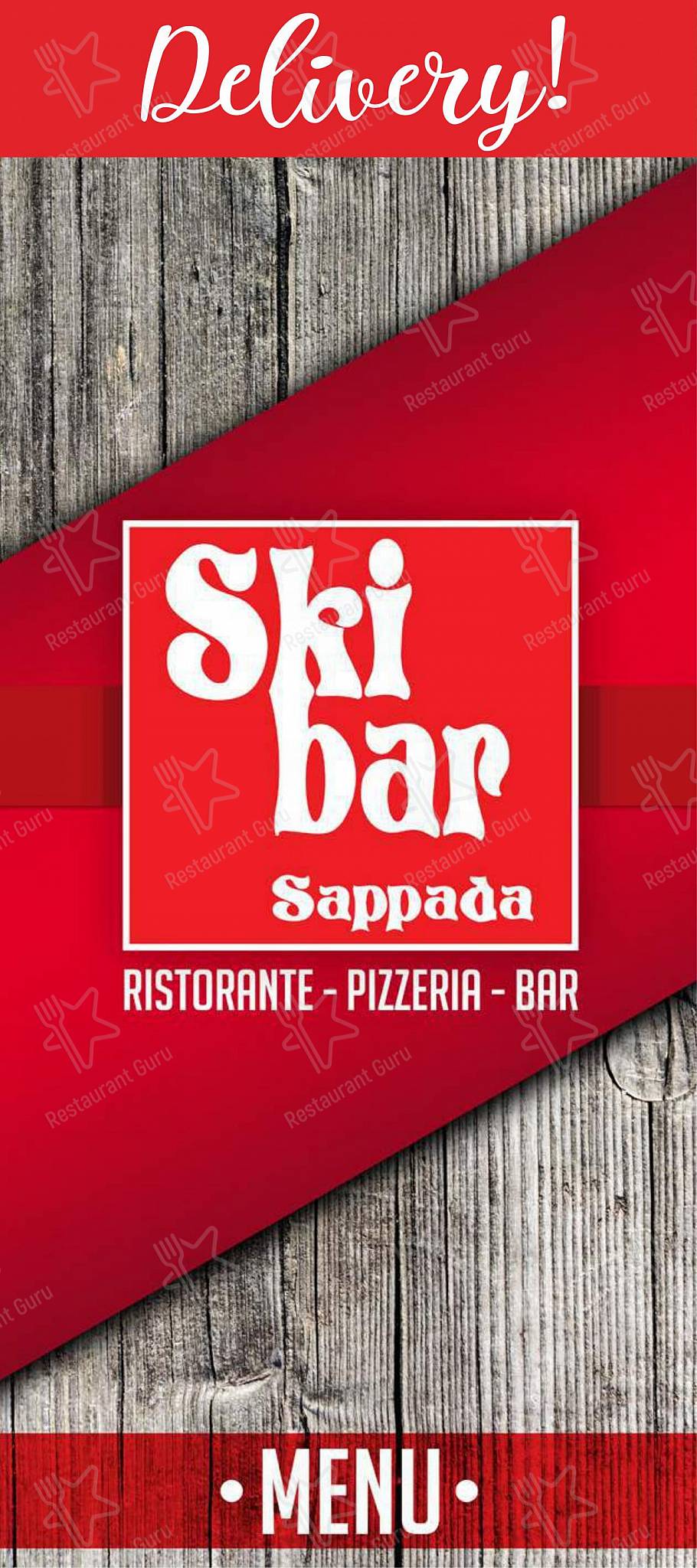 Menu di SKIBAR SAPPADA RISTORANTE PIZZERIA HAMBURGERIA GOURMET asporto - Takeaway Menu
