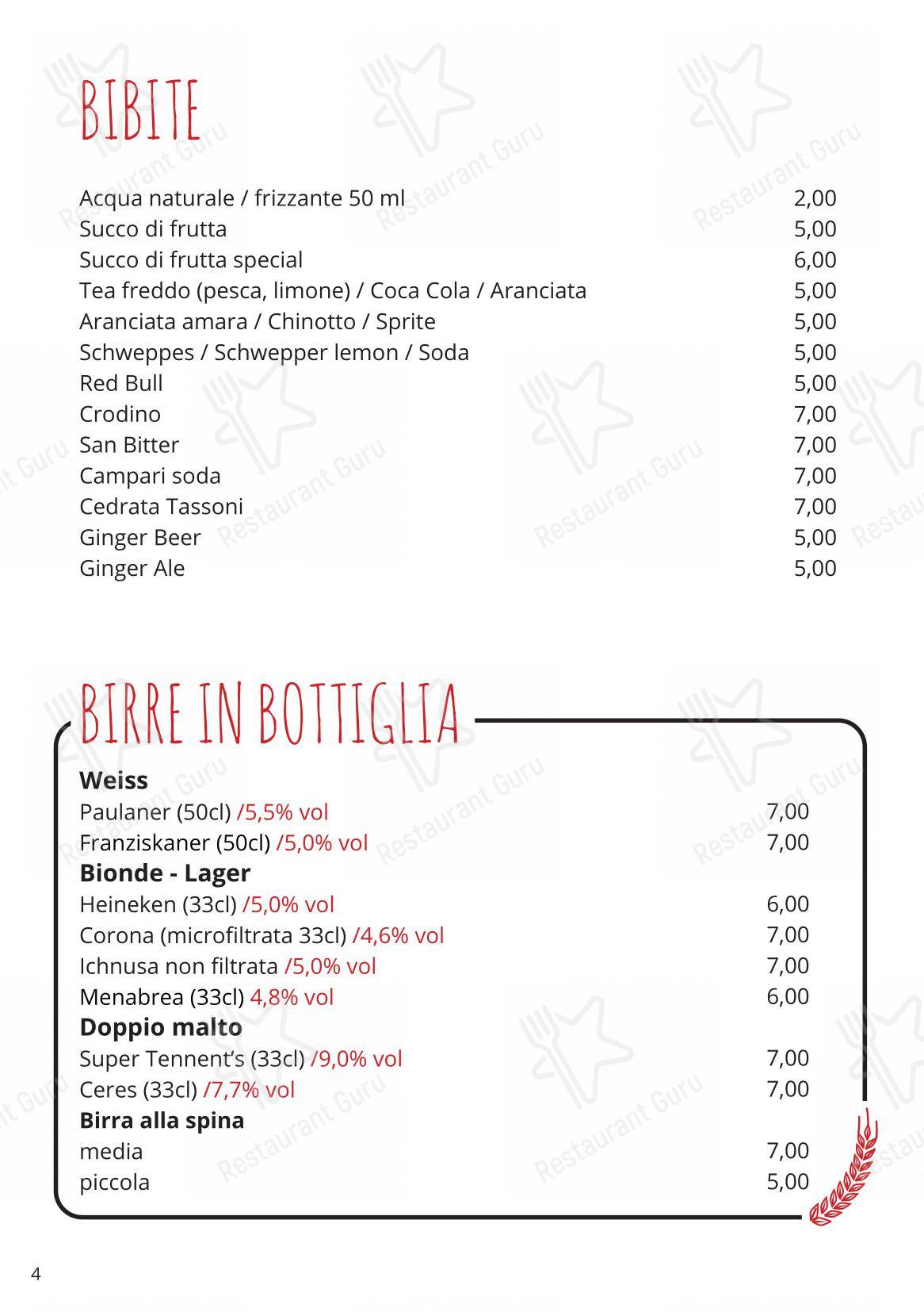 Smart Kook Bar in Milano - Menu bar