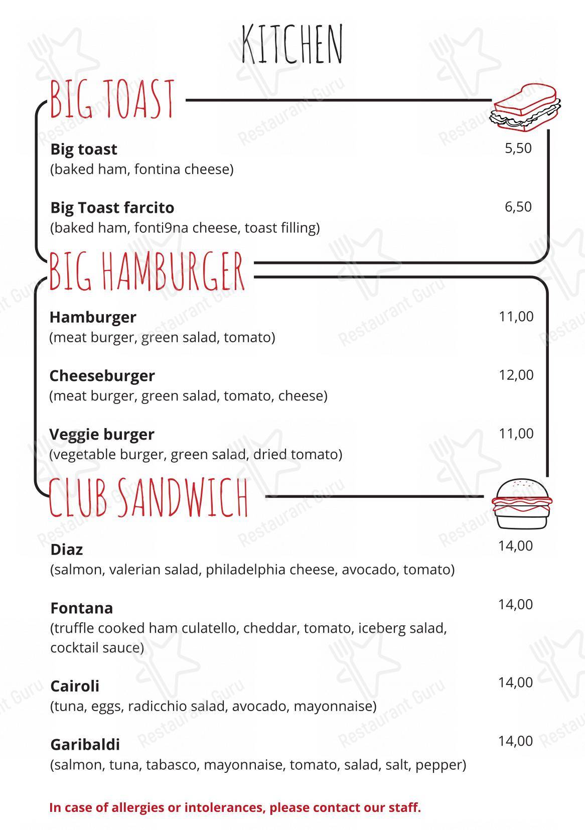 Menu di Smart Kook Bar - 菜单