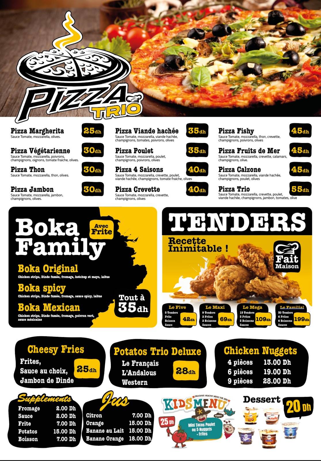 Menu de Snack Trio