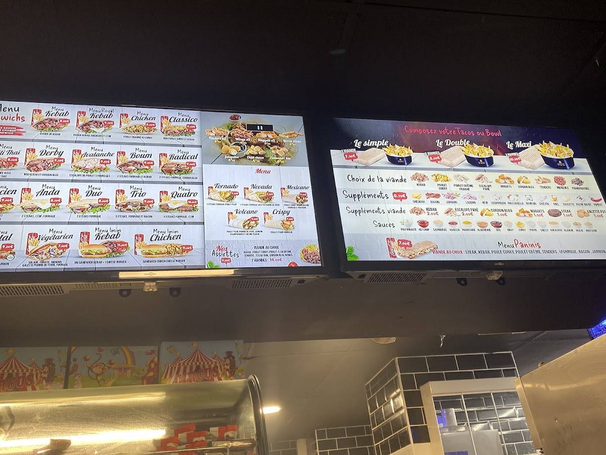 Menu de Snooker Food