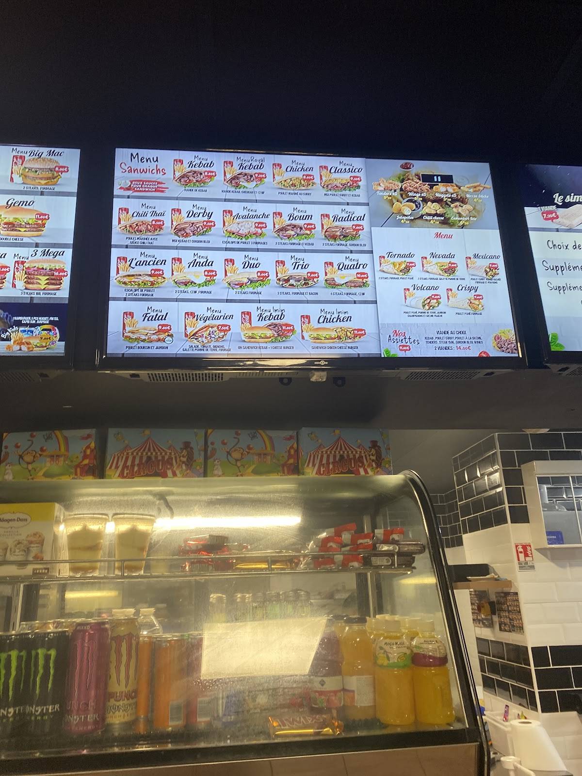 Menu de Snooker Food