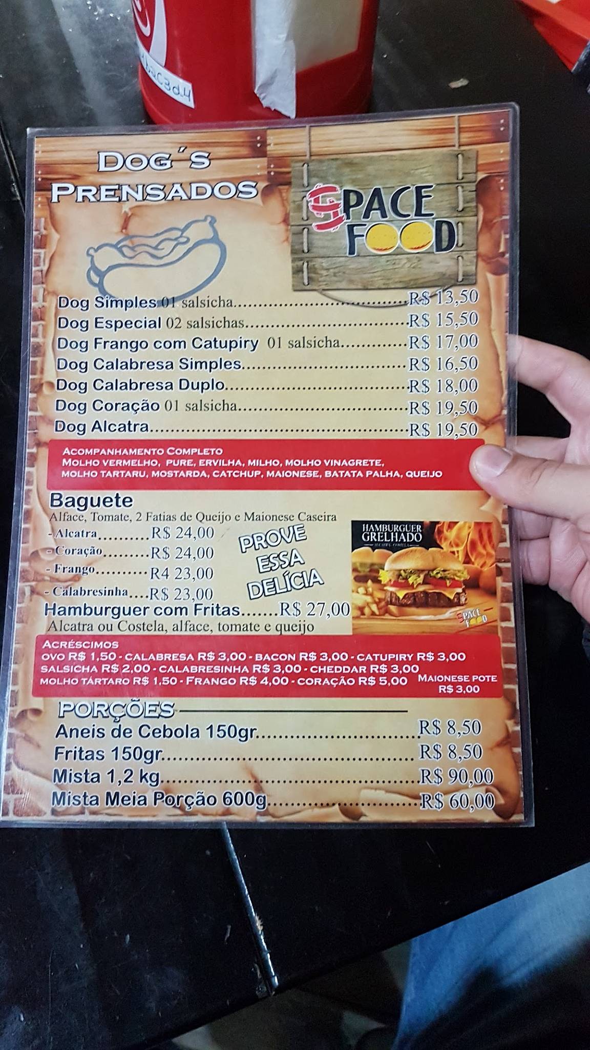 Space Food - Itacorubi cardápio