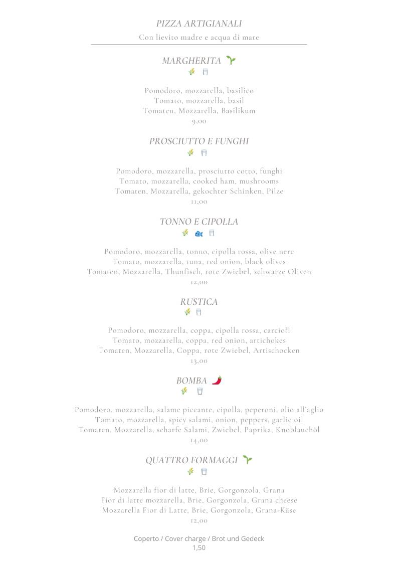 Menu di Speck Stube al Castèl Limone Ristorante Tipico 