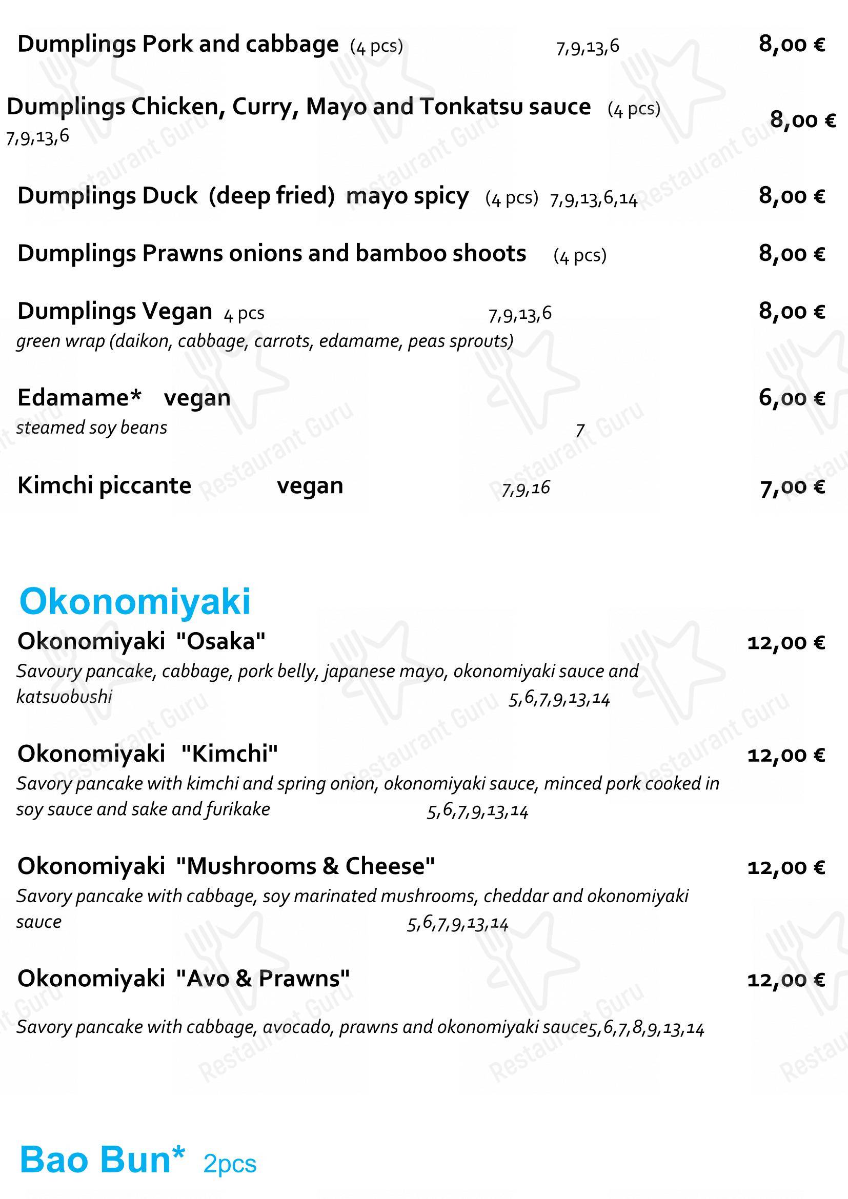 Takeaway Menu per Staj Noodle Bar Chiaia ristorante