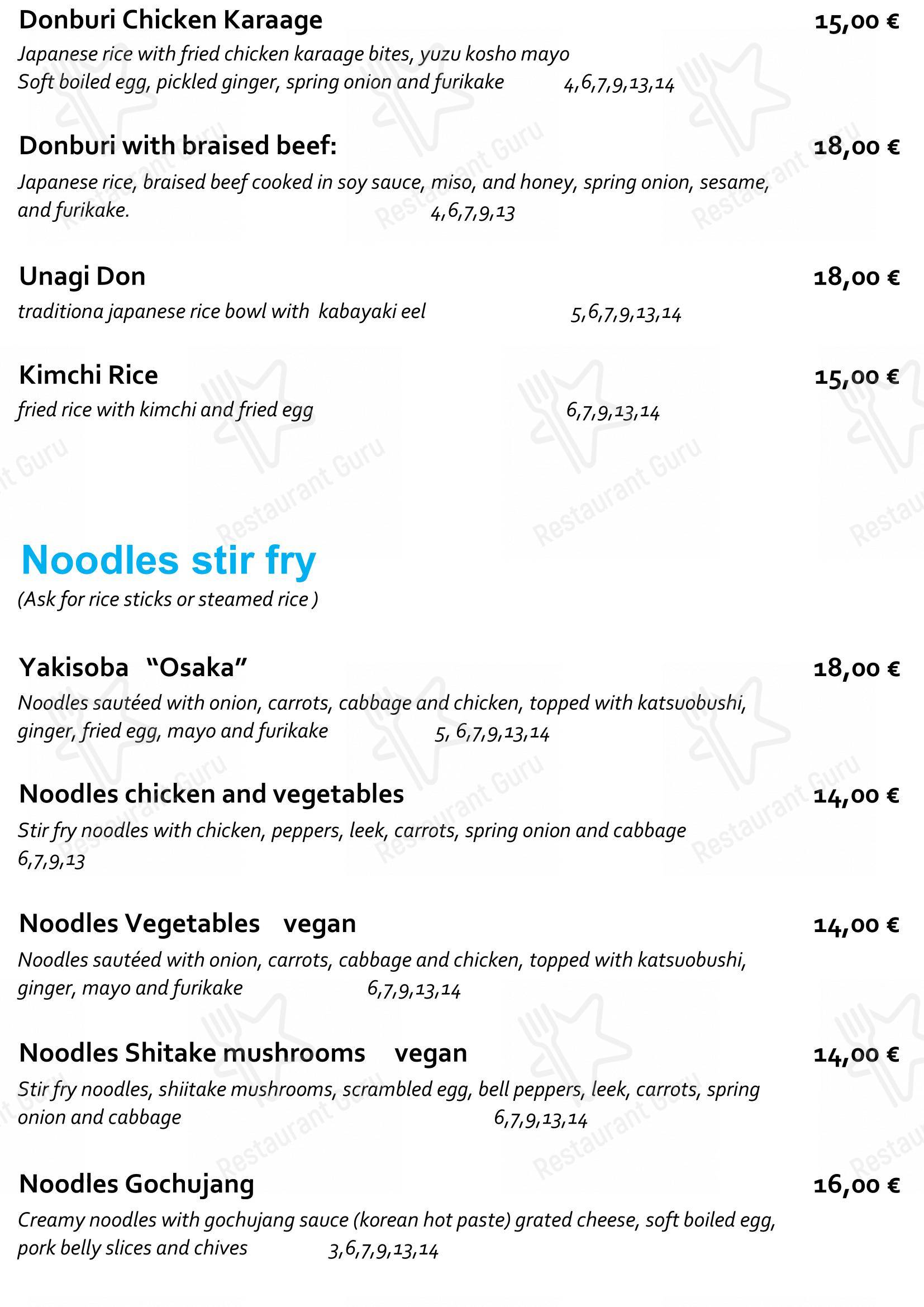 Takeaway Menu per Staj Noodle Bar Chiaia in Napoli