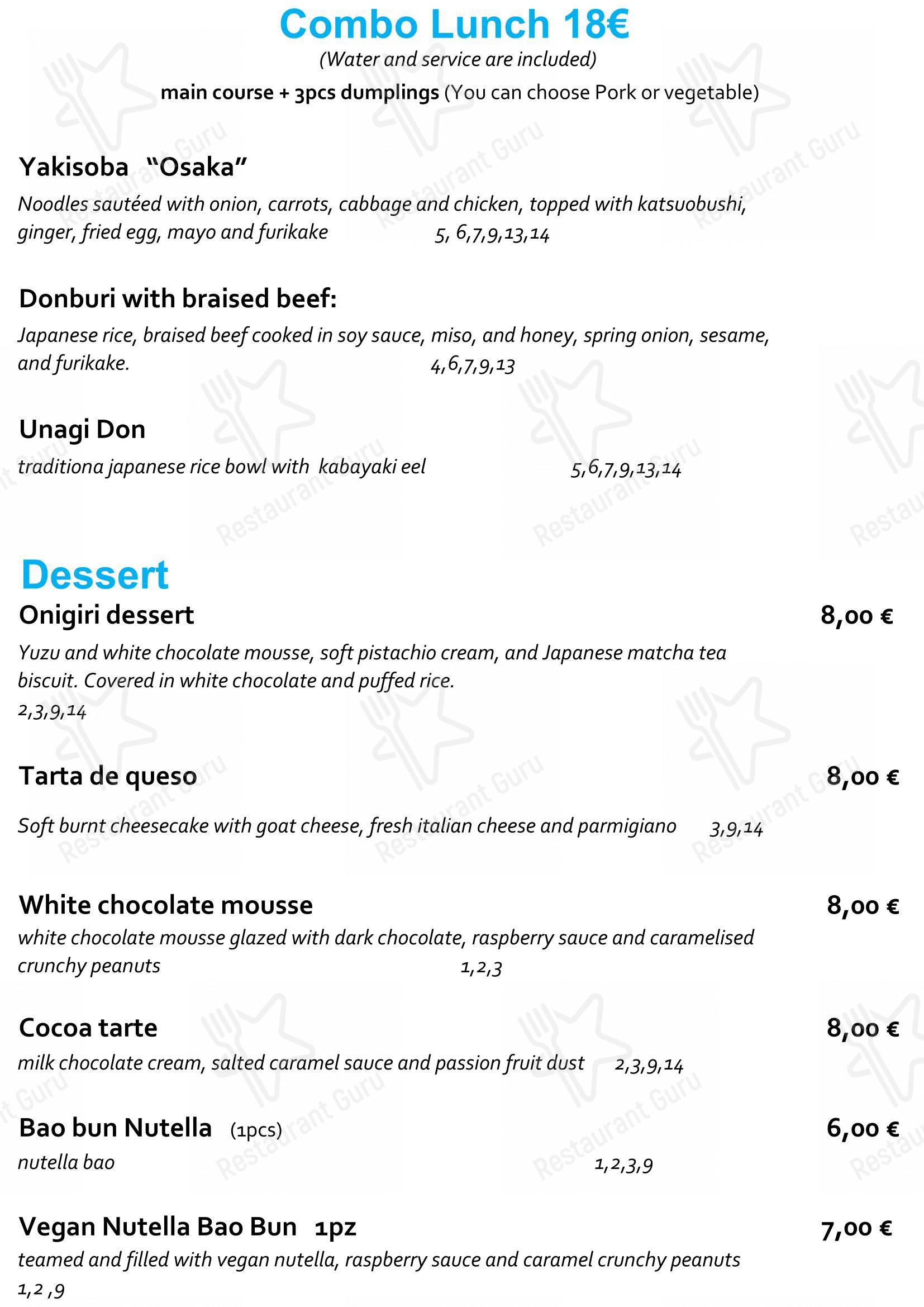 Lunch Menu per Staj Noodle Bar Chiaia ristorante
