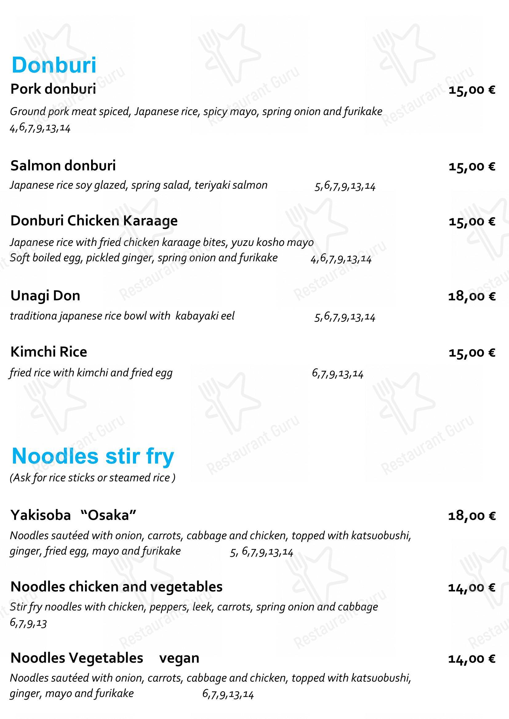 Wine Menu per Staj Noodle Bar Chiaia in Napoli