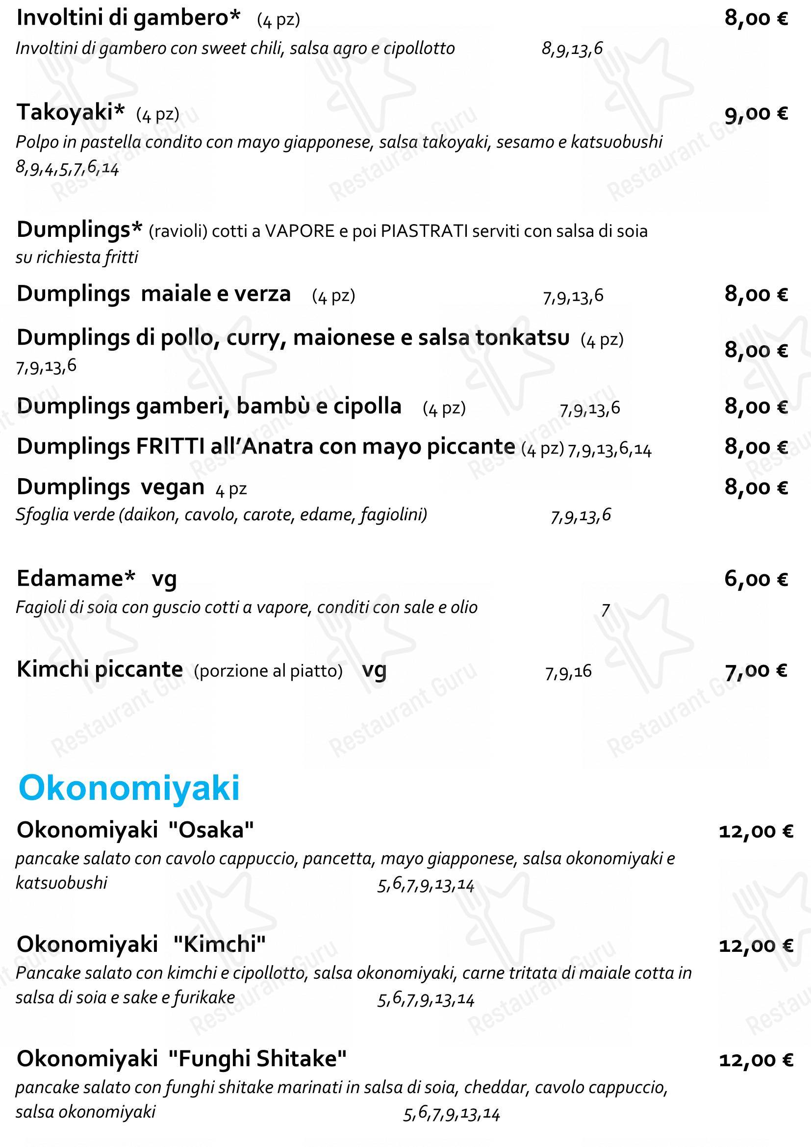 Основное меню per Staj Noodle Bar Chiaia in Napoli