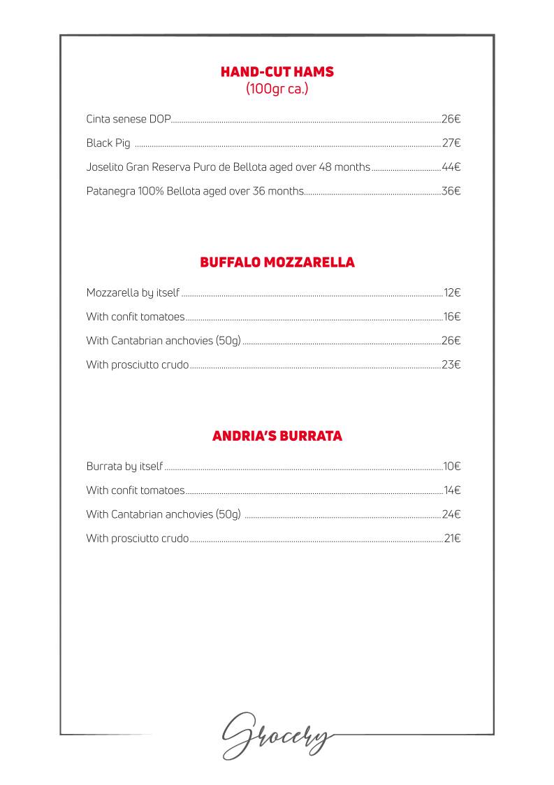 Menu di Aventina 