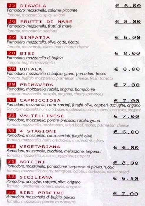 Menu di Stella di Juliette 