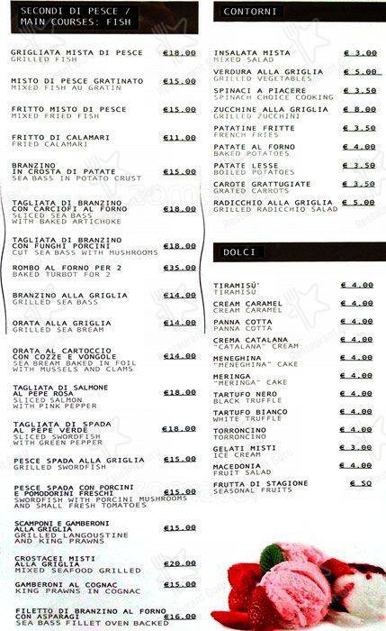 Menu di Stella di Juliette 