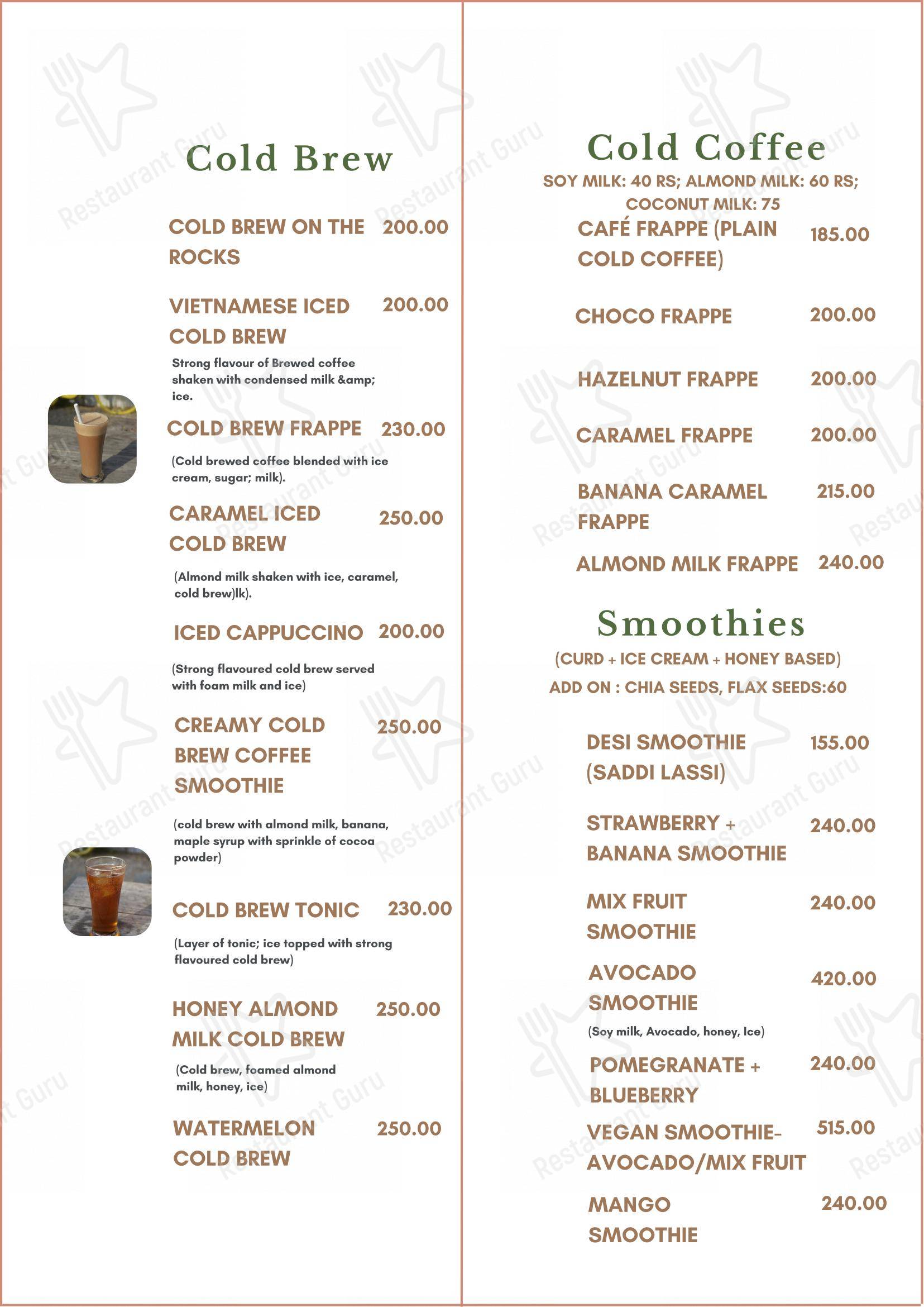 Stepout Cafe - Menu