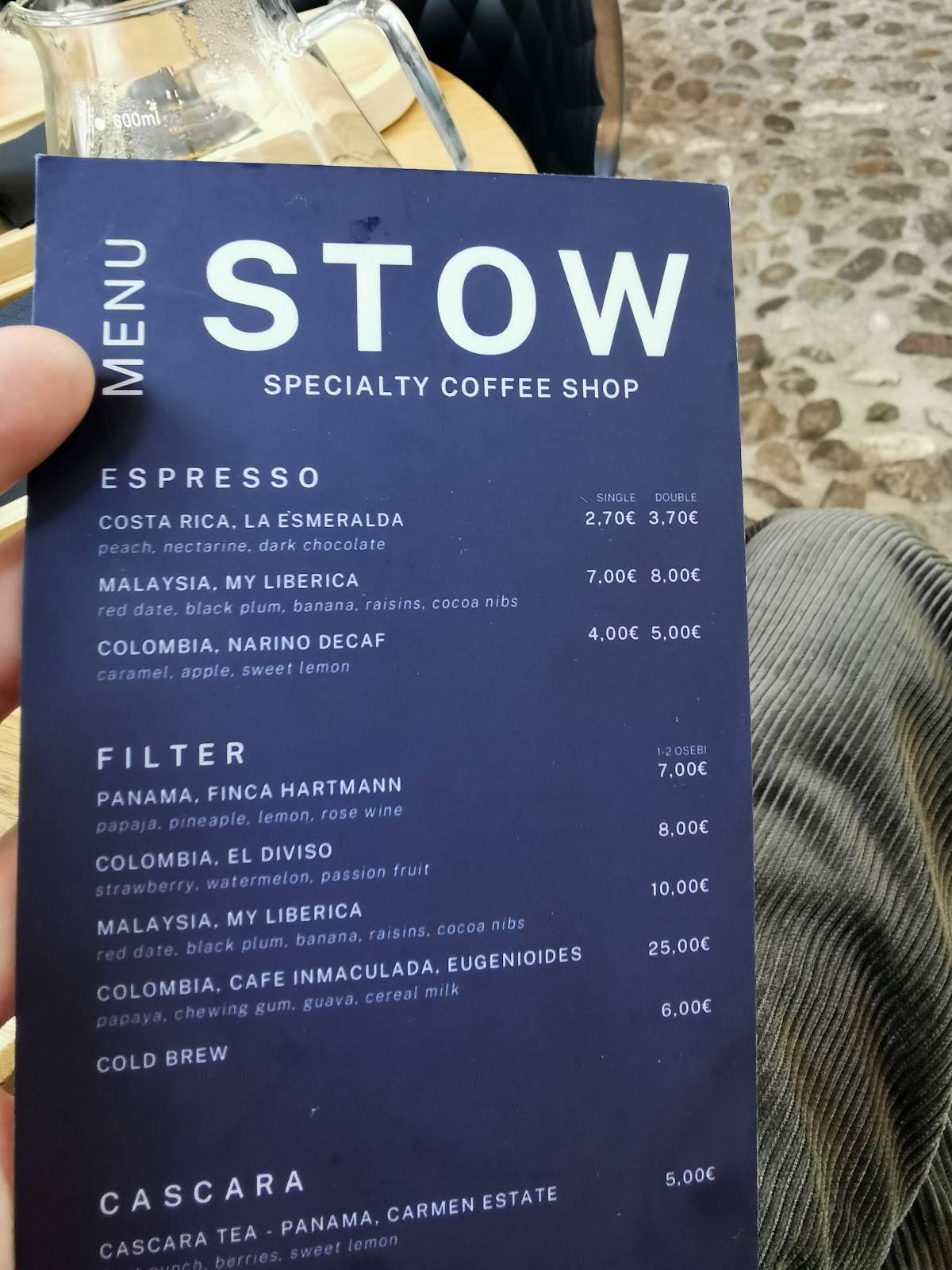Menu di Stow 