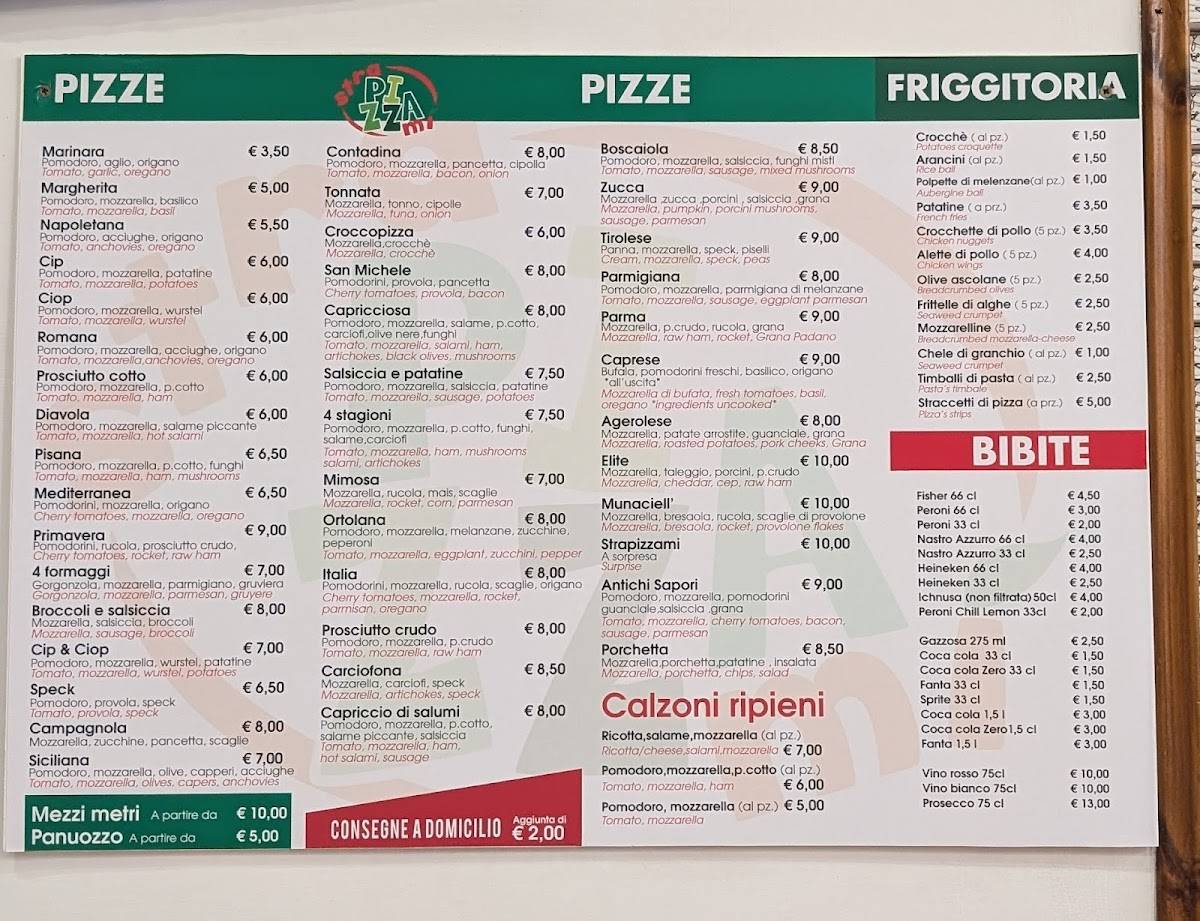 Menu di Strapizzami 