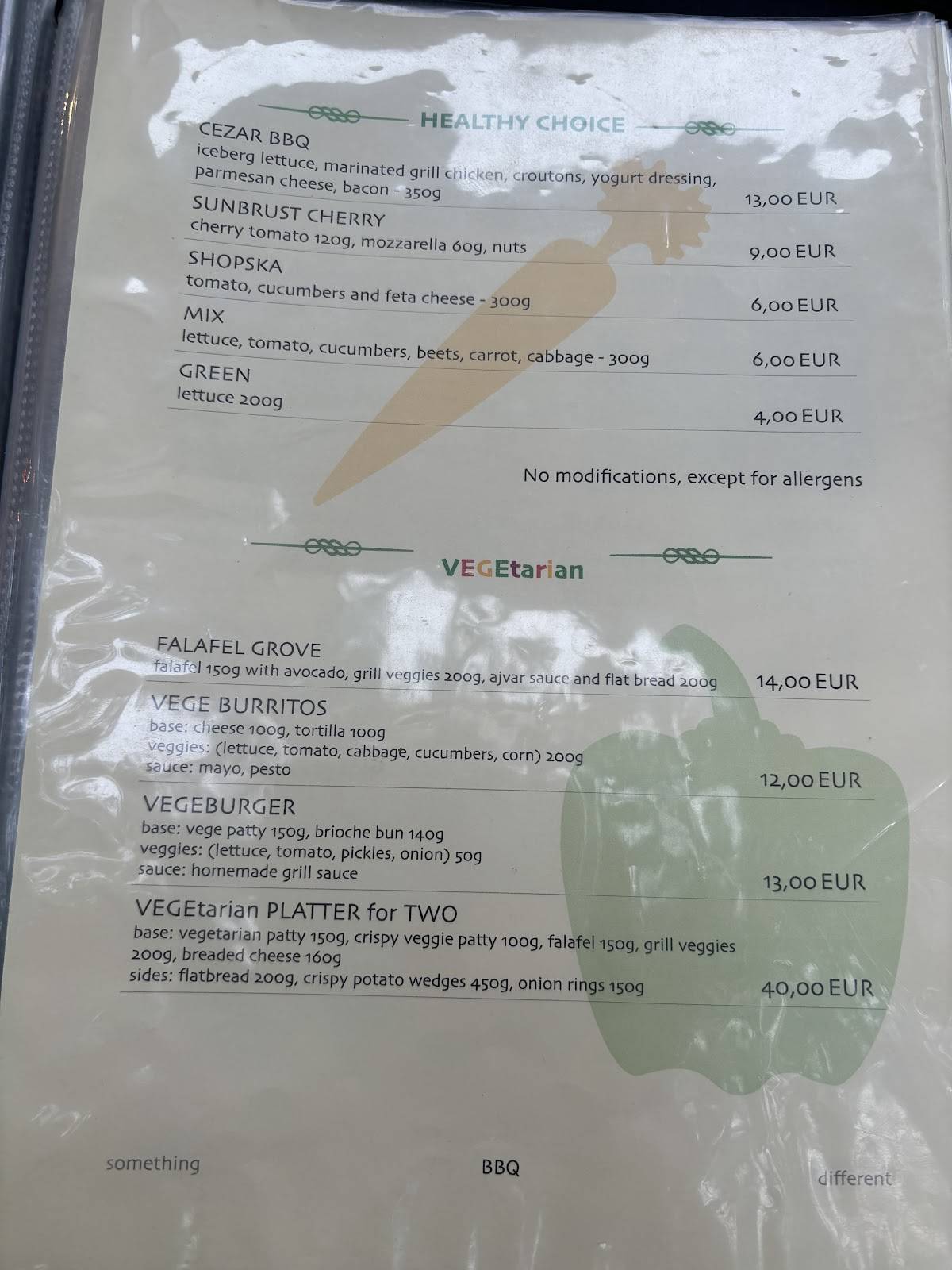 Menu di Street Food BBQ 