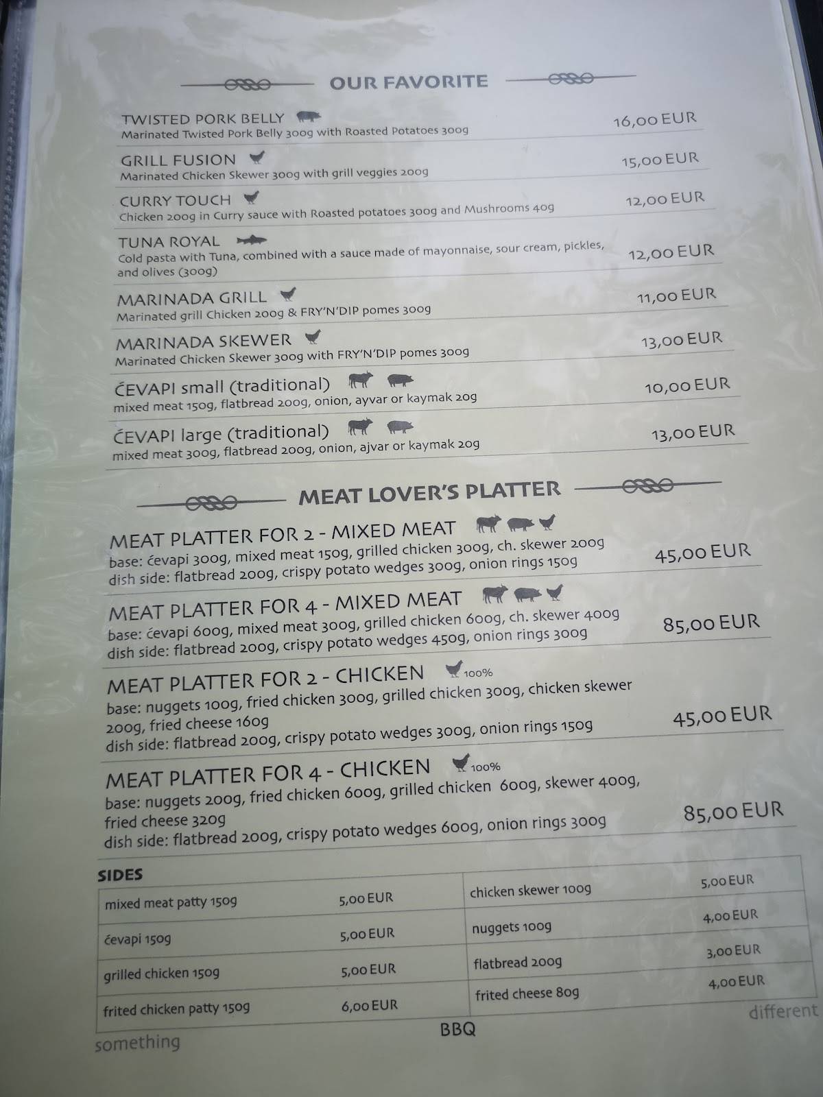 Menu di Street Food BBQ 