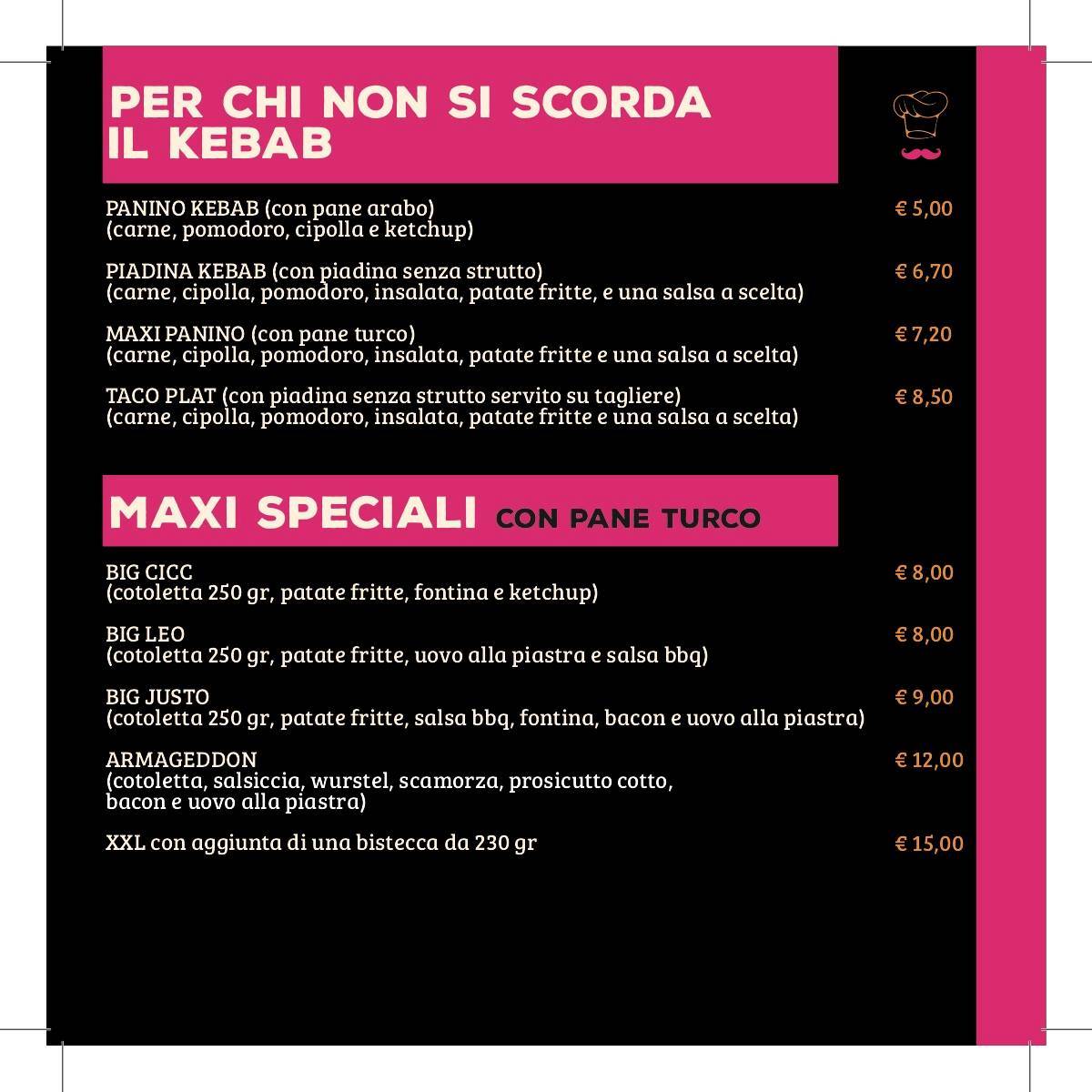 Menu di Strike 