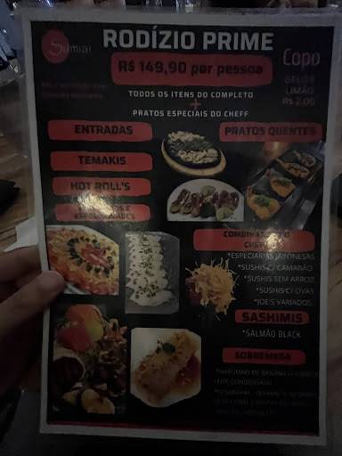 Sumiai Sushi Lounge Jaú cardápio