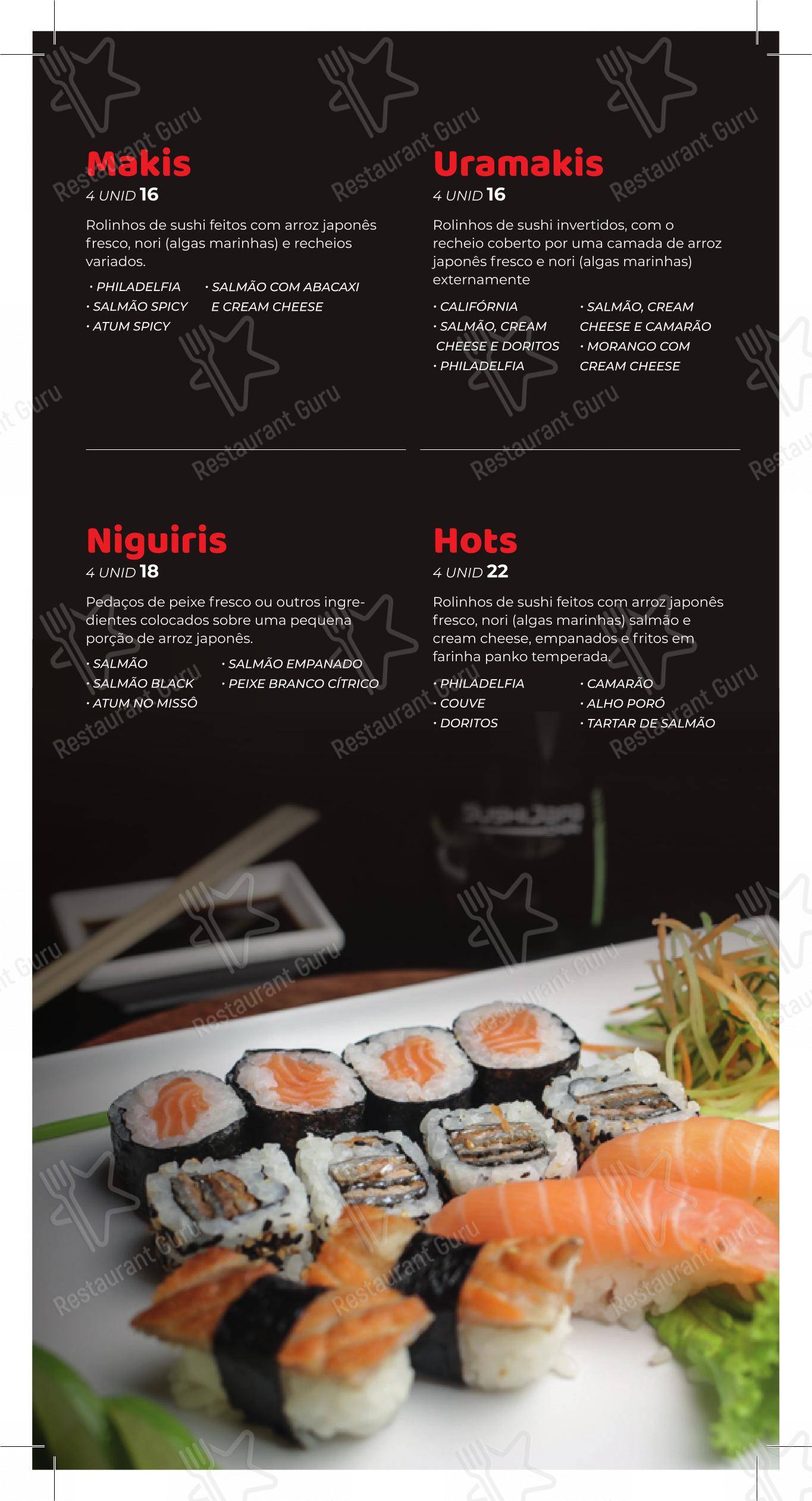 Sushi Japa Ipatinga em Ipatinga - Menu