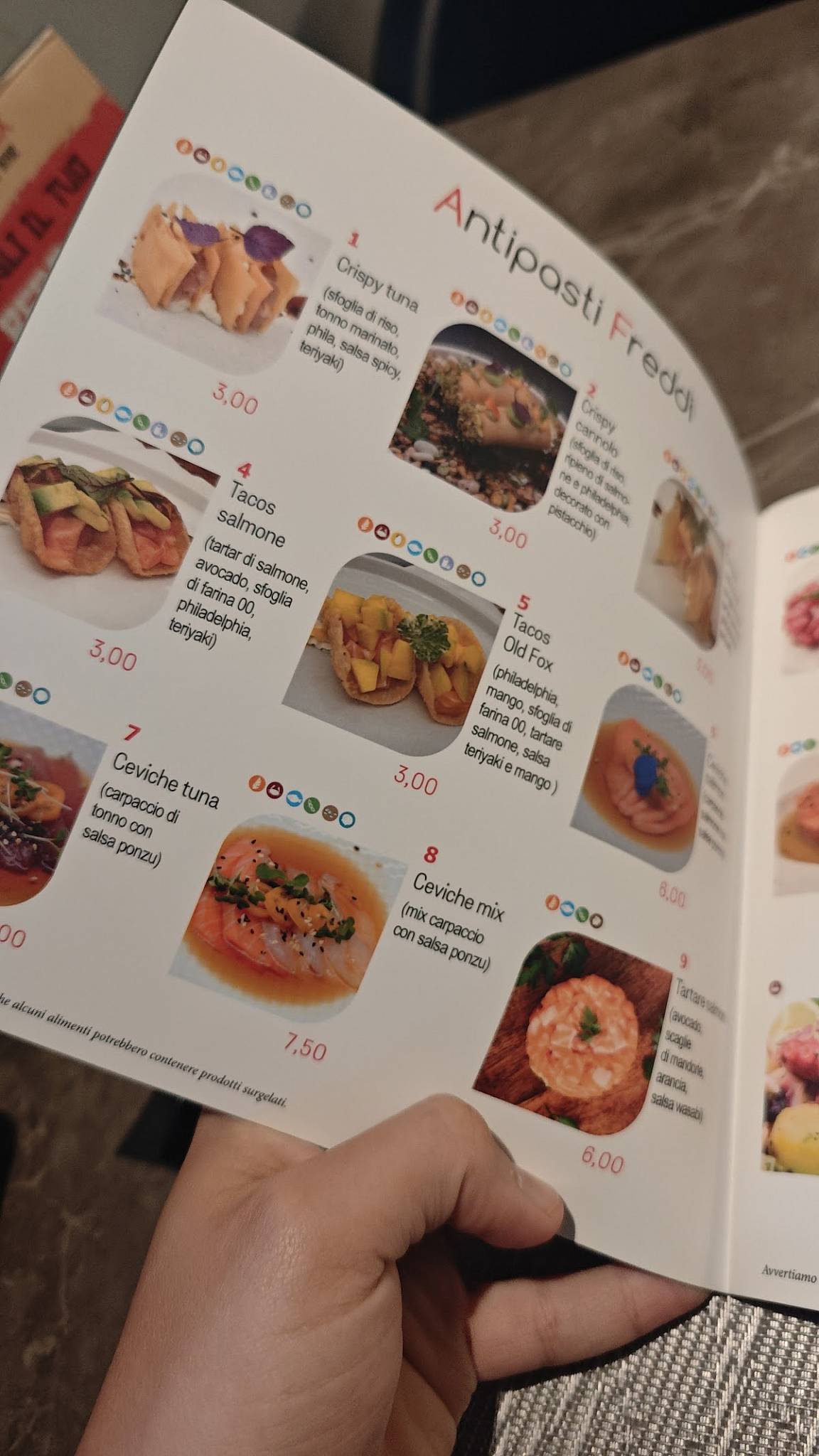 Menu di Sushi Old Fox 