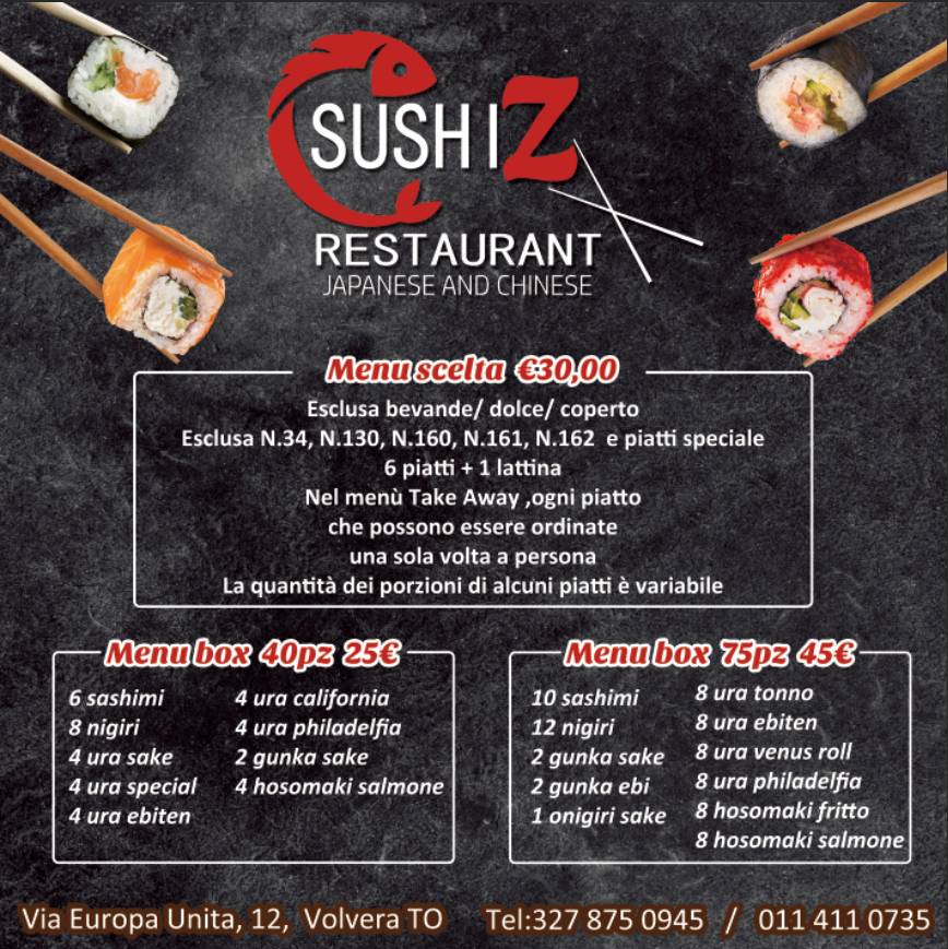 Menu di Sushi Z e POKE 