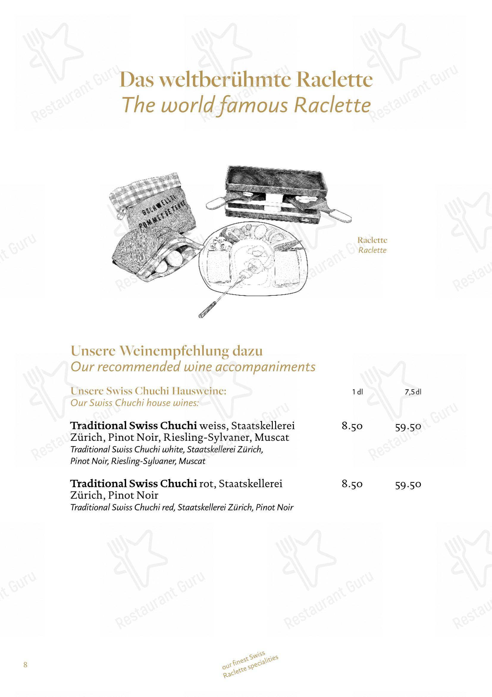 Swiss Chuchi Restaurant in Zurigo - Ночное меню