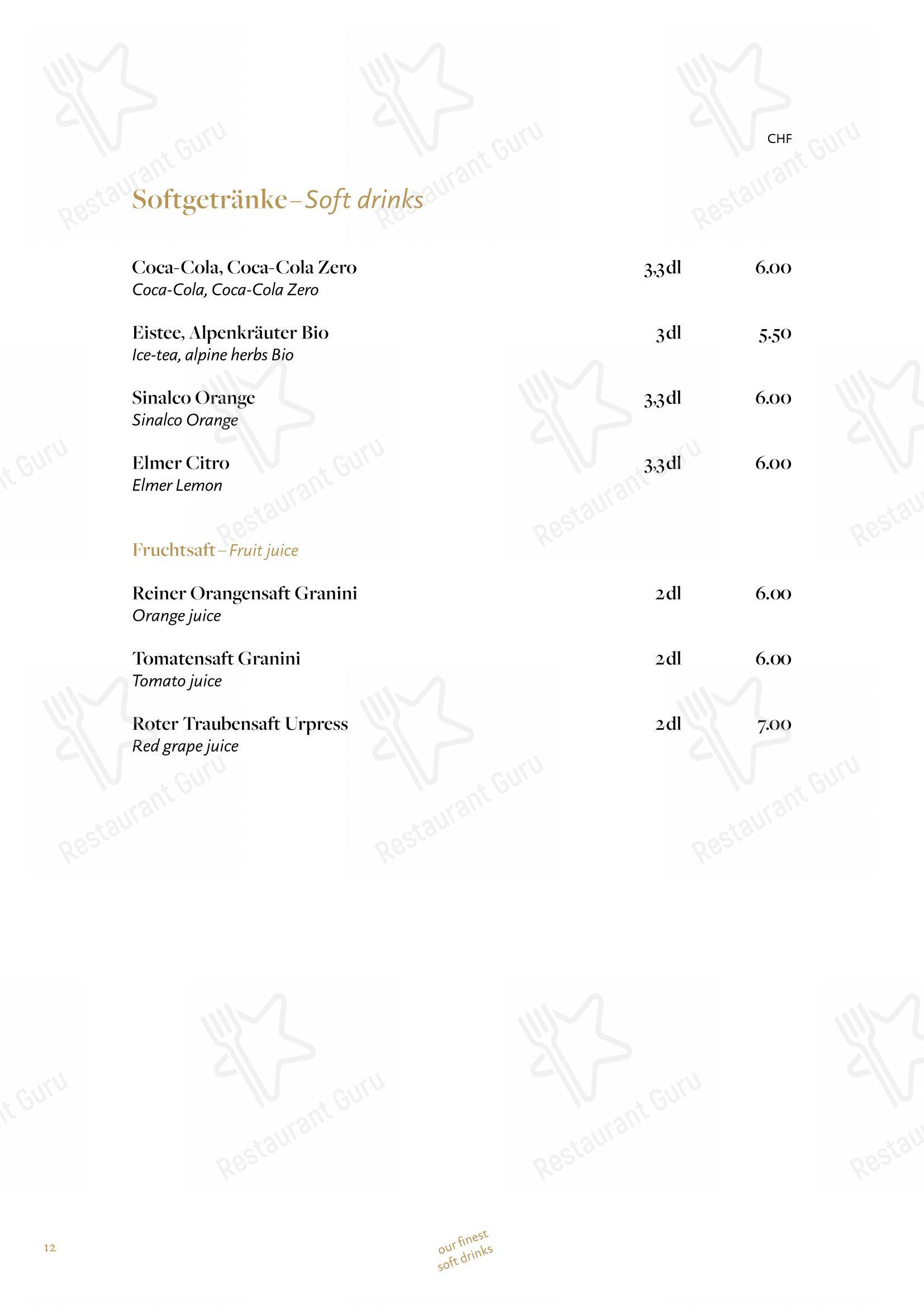 Menu di Swiss Chuchi Restaurant - Ночное меню