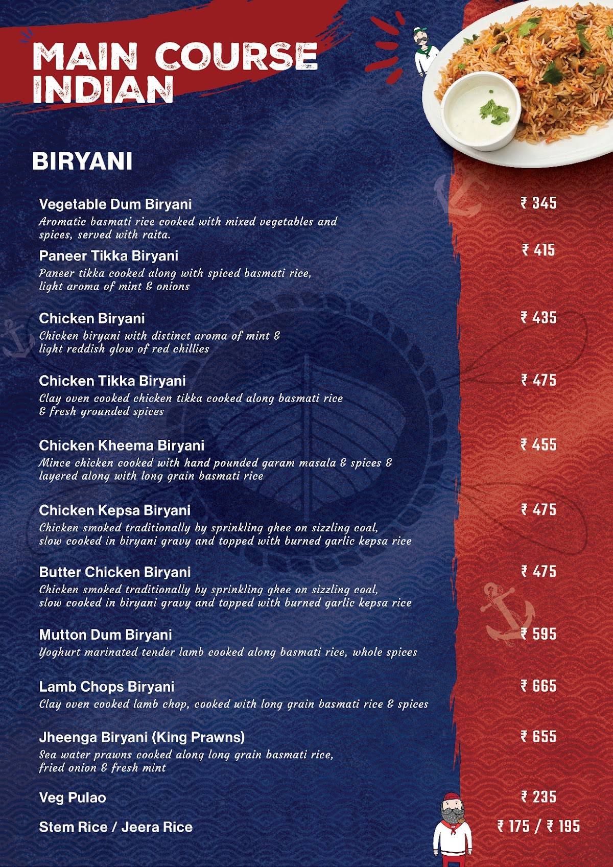 TBC The Boat Club Restaurant and Bar Mira Road menu