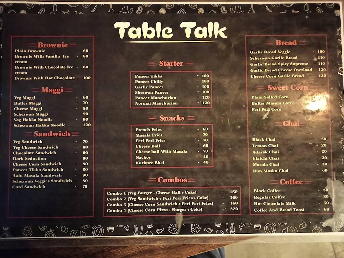 Table Talk Jagdalpur menu