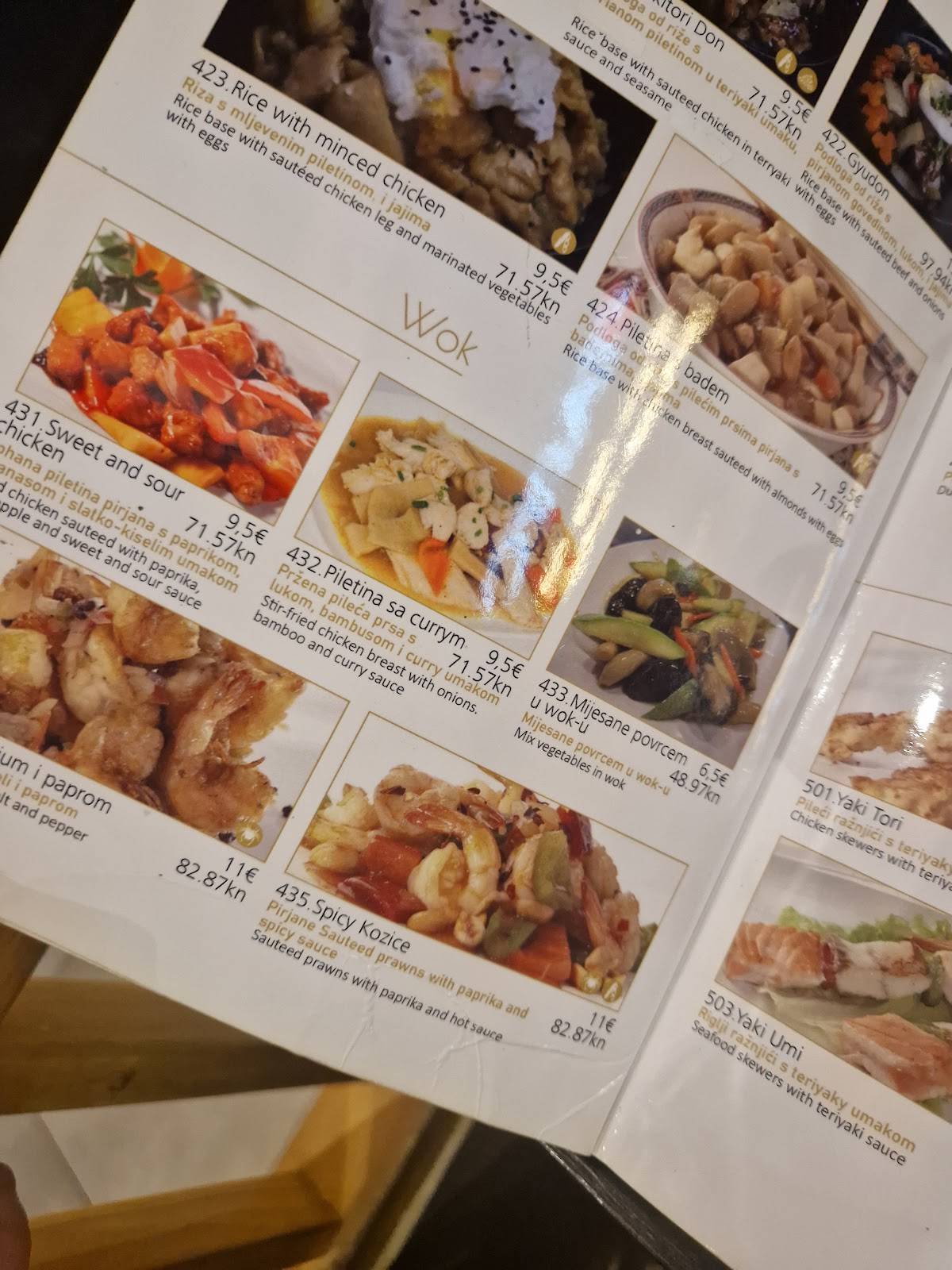 Menu di Taiyo 