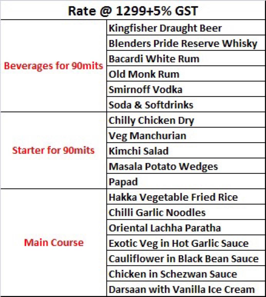 Talli Tooons Pub (Venom) menu