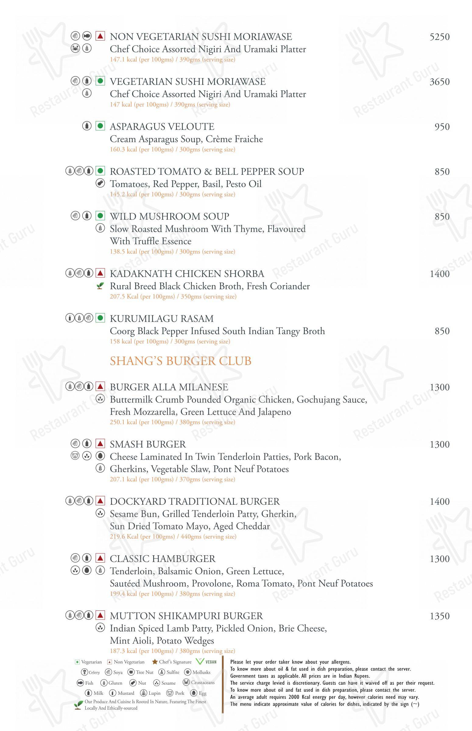 Menu for Tamra Restaurant in New Delhi