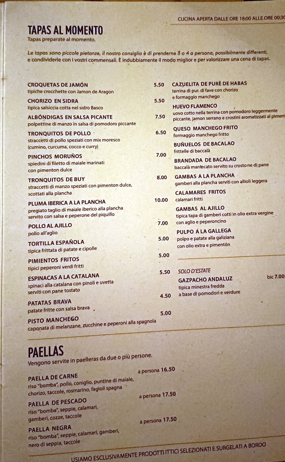 Menu di Tapa 