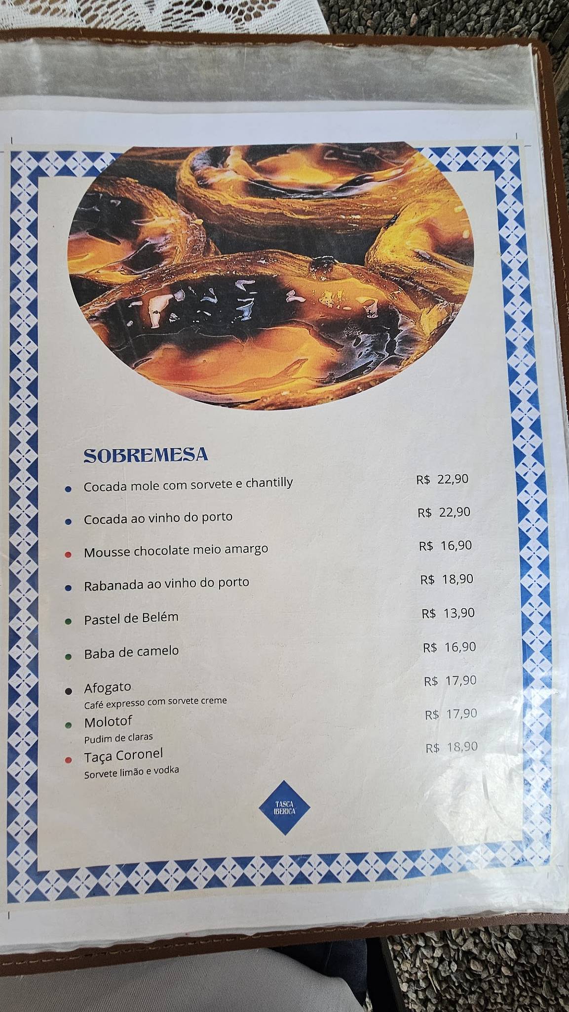 Tasca Ibérica cardápio