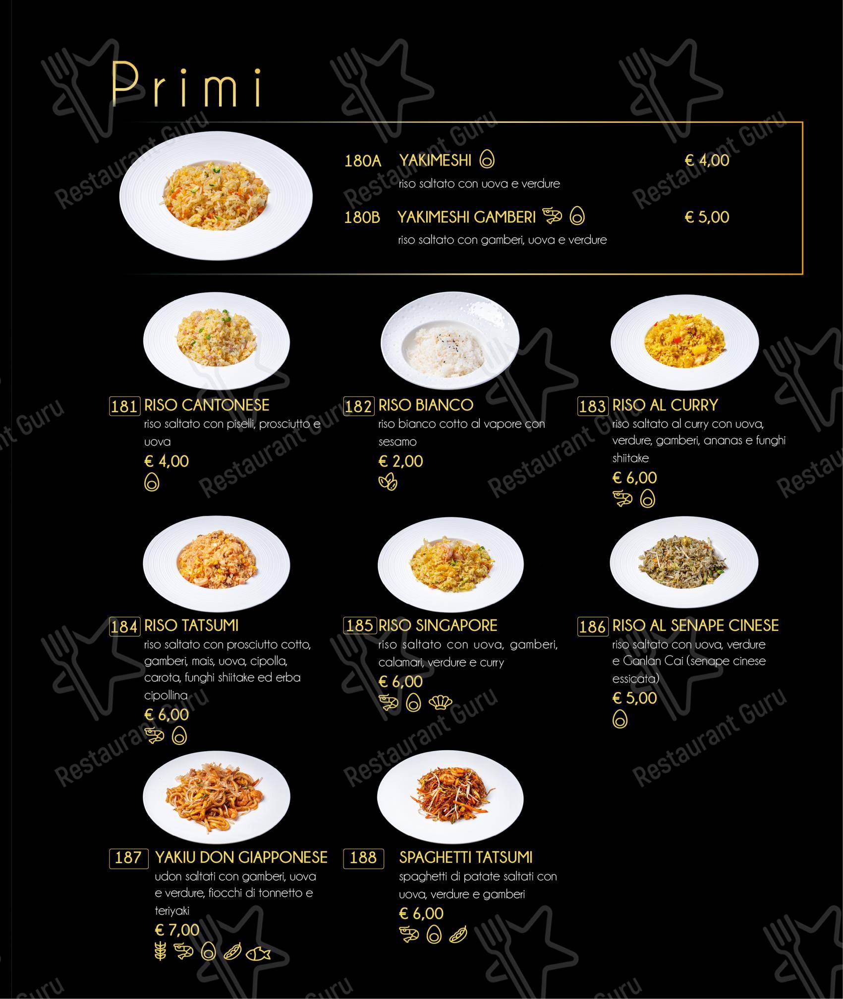 Menu per Tatsumi in Ferrara