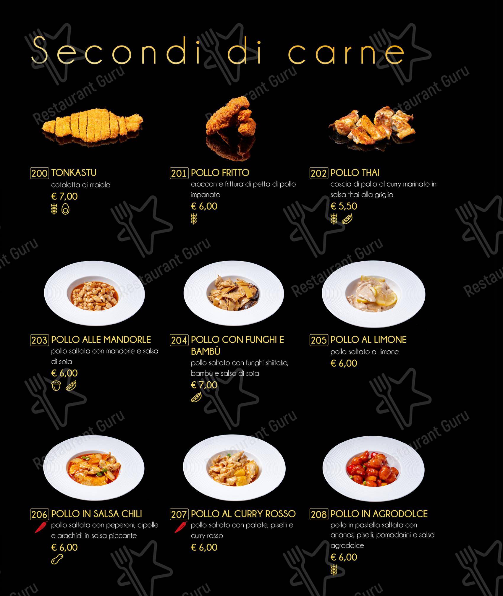 Menu per Tatsumi in Ferrara